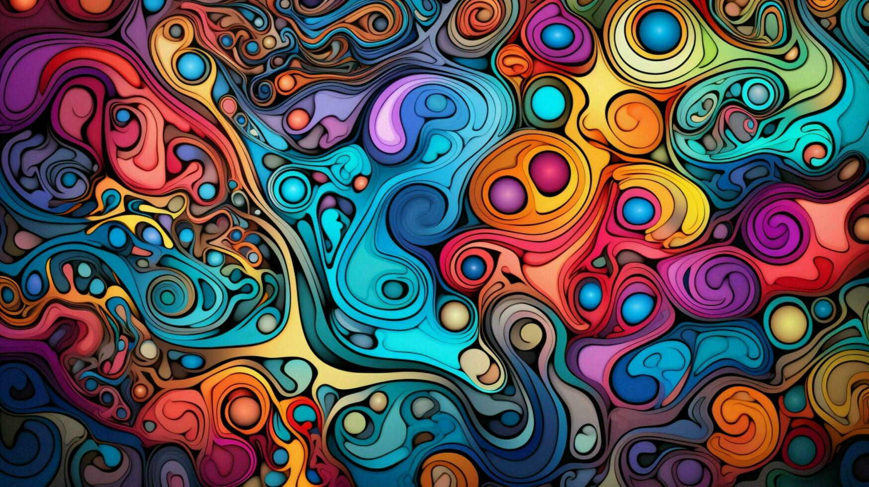 abstract multi colored illustration of vibrant fractal photo