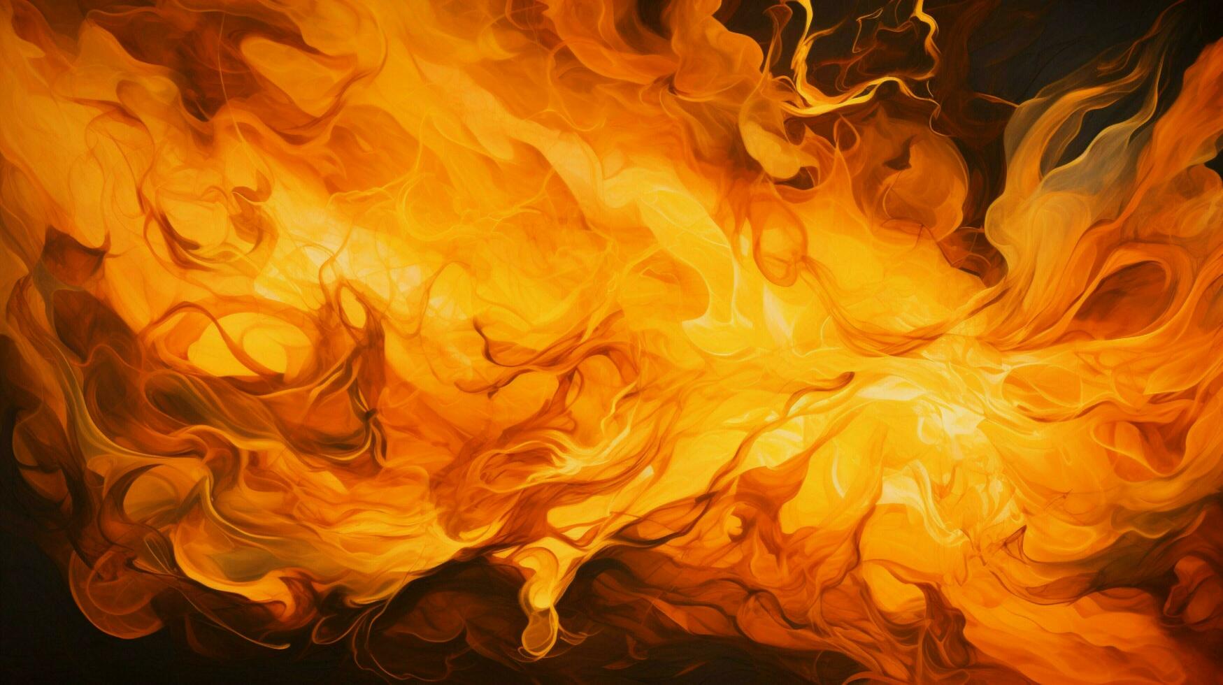 abstract yellow patterns burn in fiery flames photo