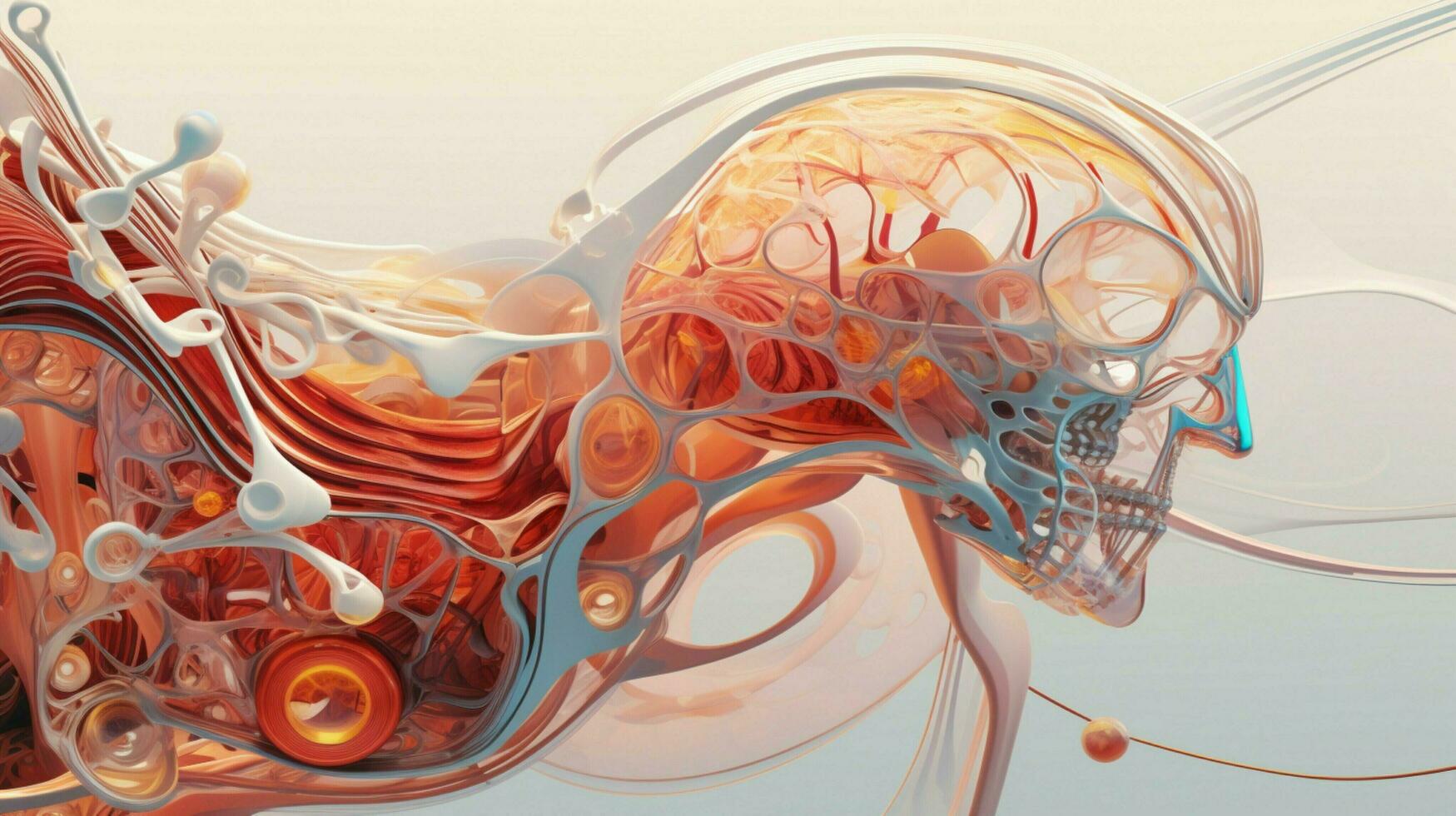 anatomy inspired abstract design with futuristic elements photo