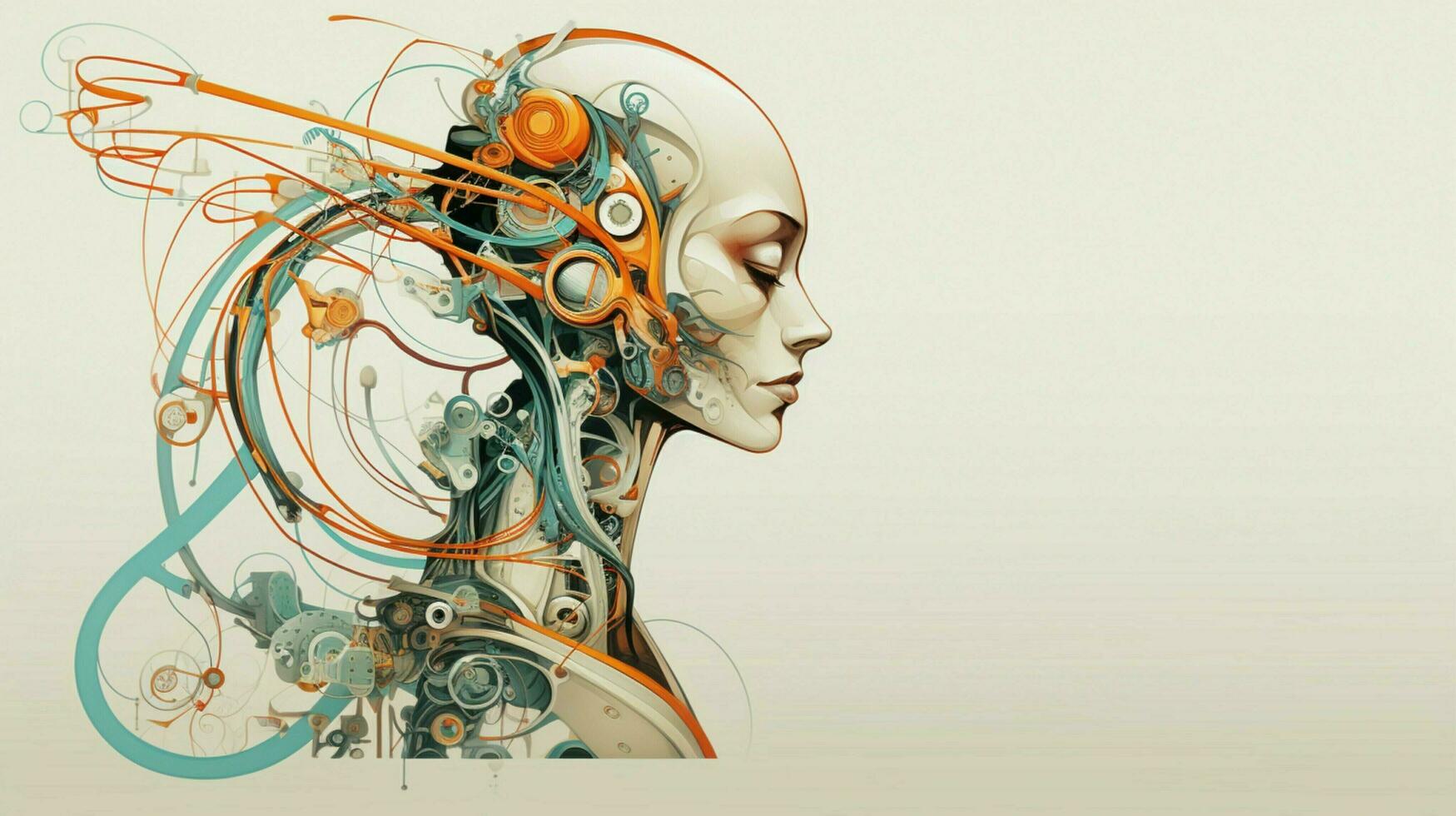 anatomy inspired abstract design with futuristic elements photo