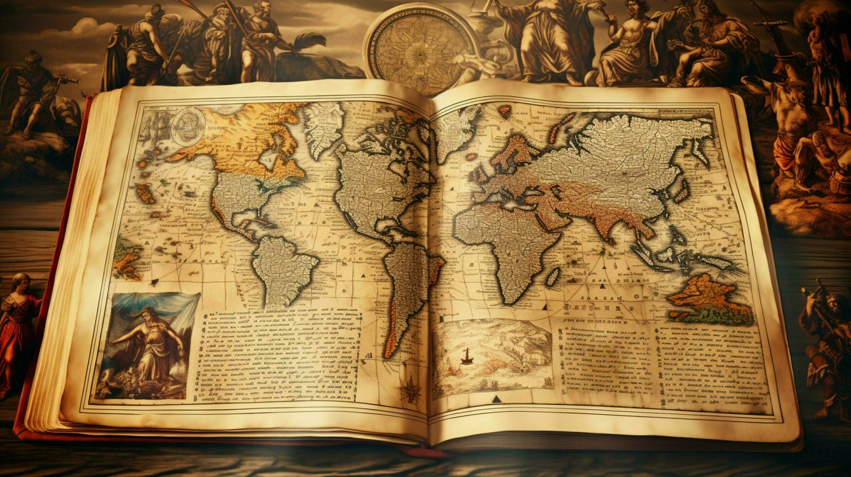 antiguo mapa Biblia página historia sabiduría viaje foto