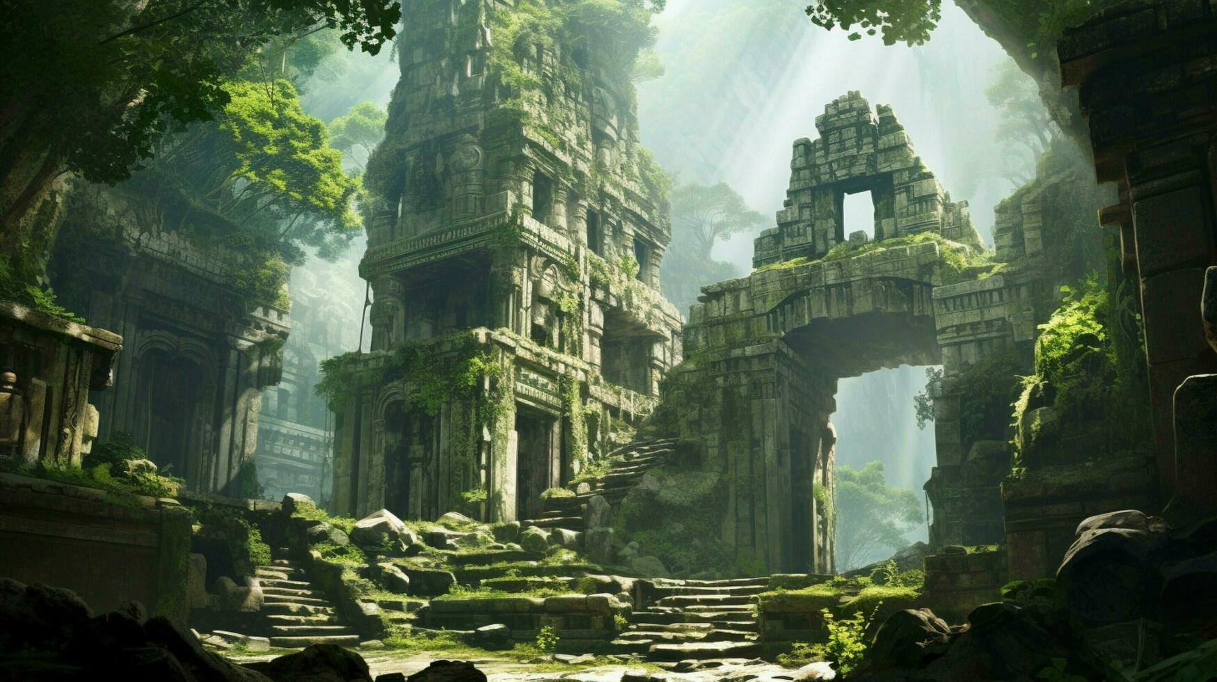 ancient ruins stand tall a testament to history majestic photo