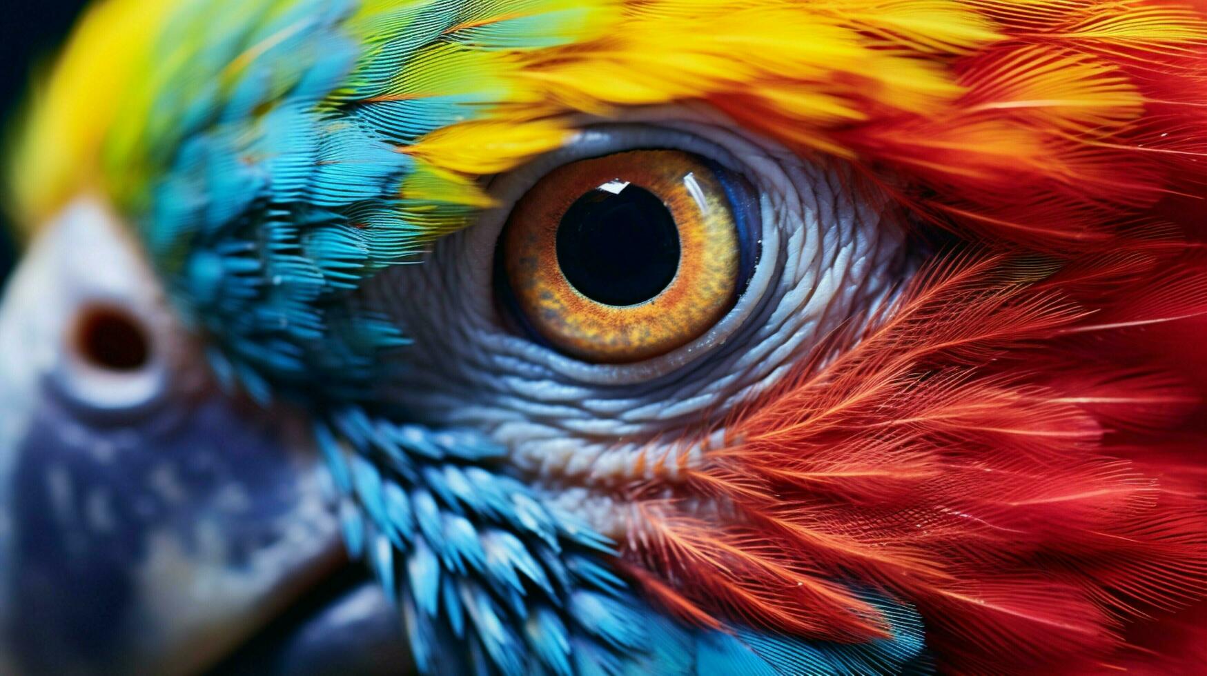 animal in nature feather multi colored close up blue beak photo