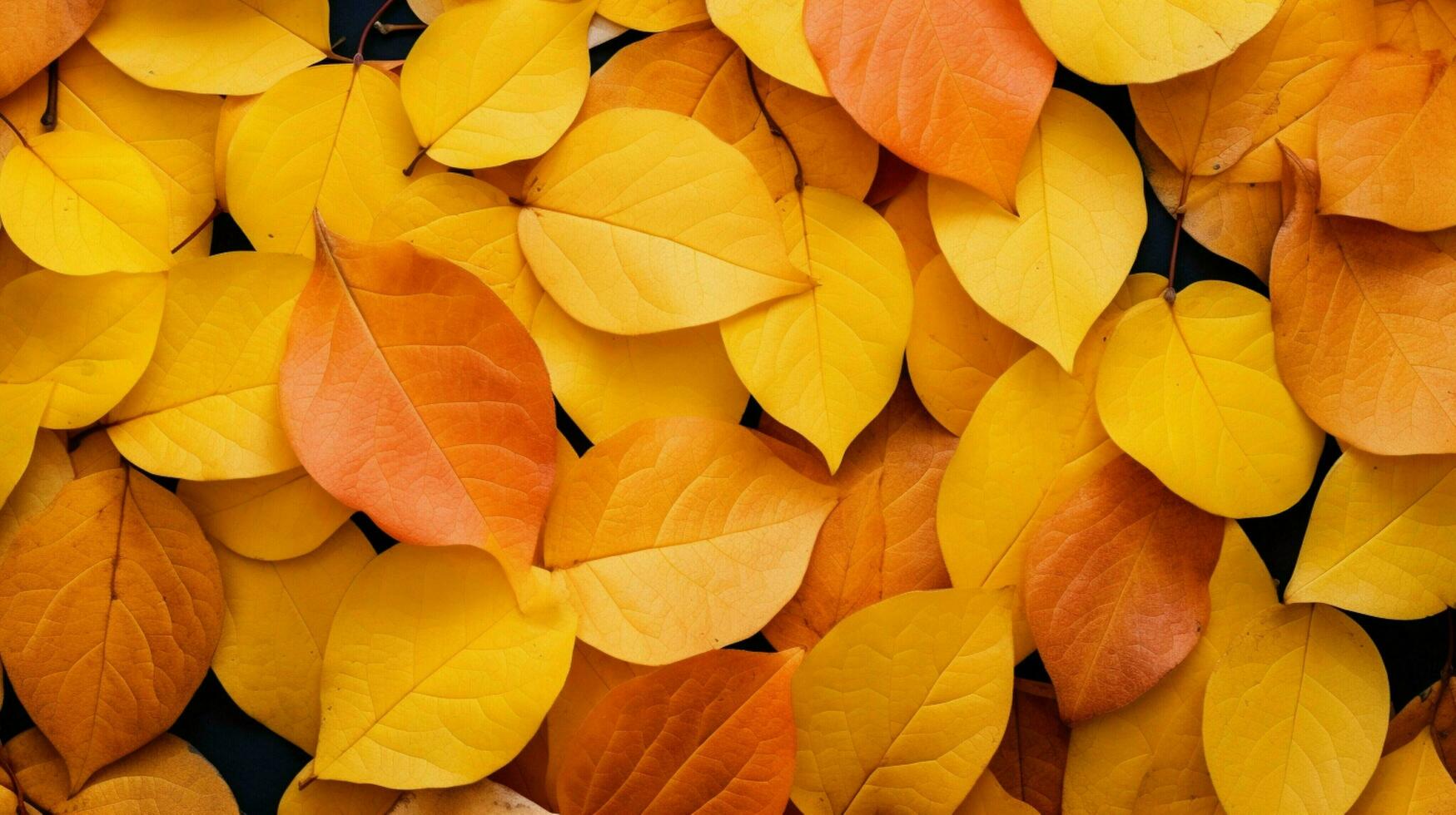 autumn season brings bright yellow multi colored leaves photo
