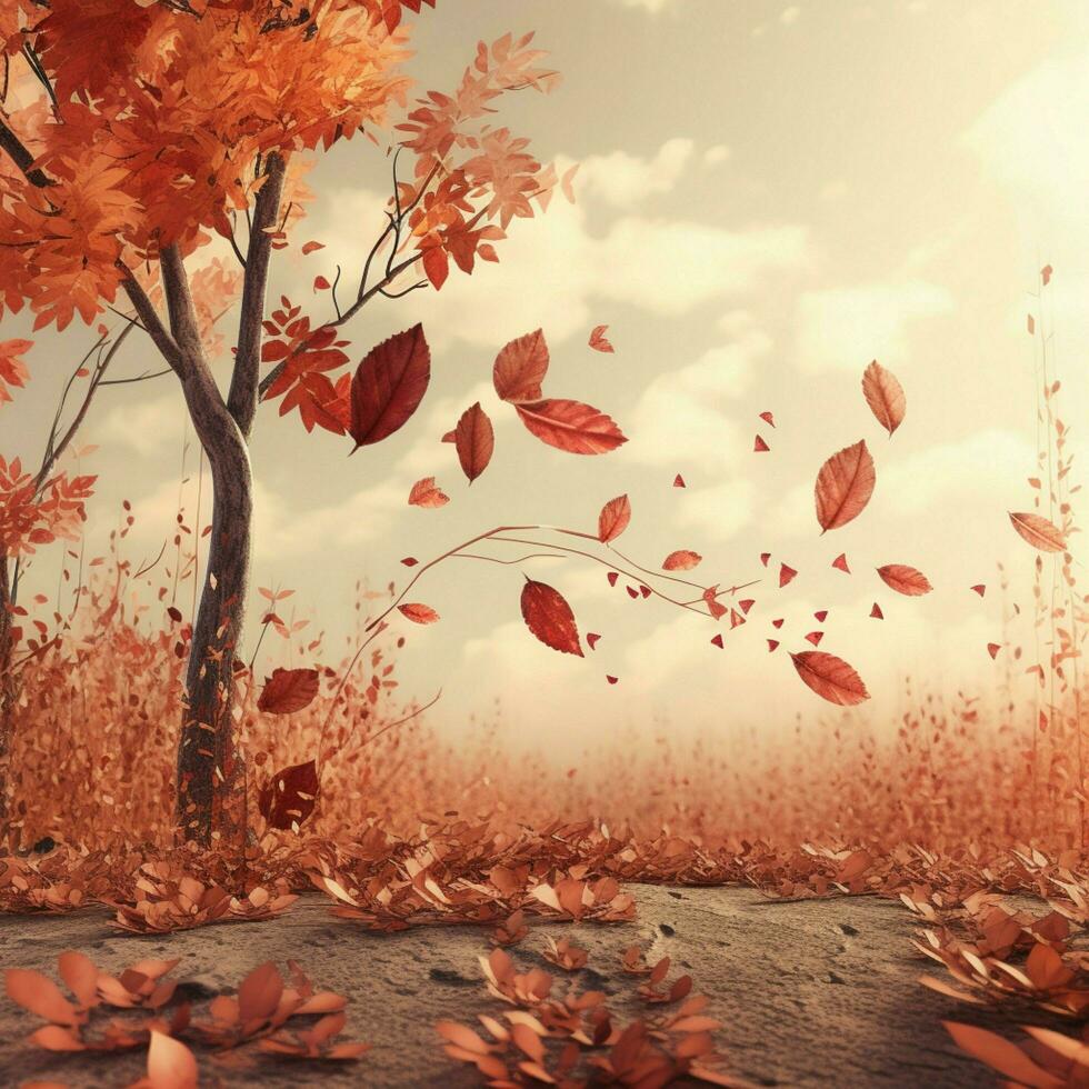 autumn season leafs plant scene photo