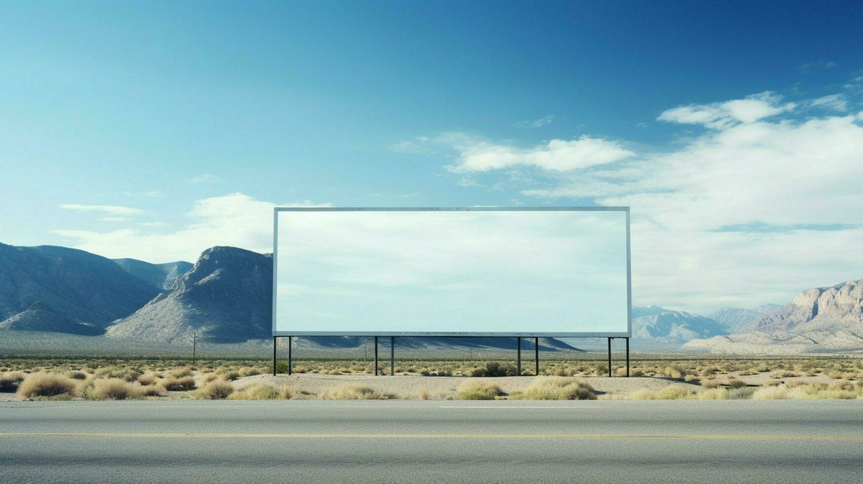 cartelera muestra vacío montaña paisaje azul cielo antecedentes foto