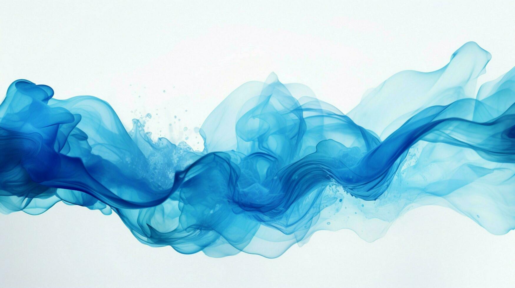 blue ink wave flowing underwater smoothly photo