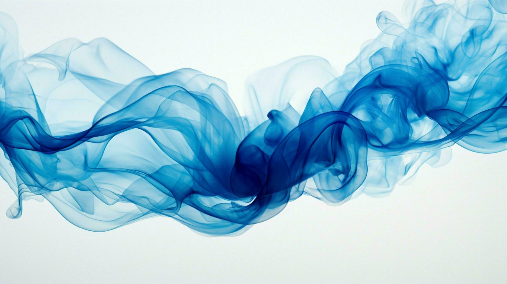 blue ink wave flowing underwater smoothly photo