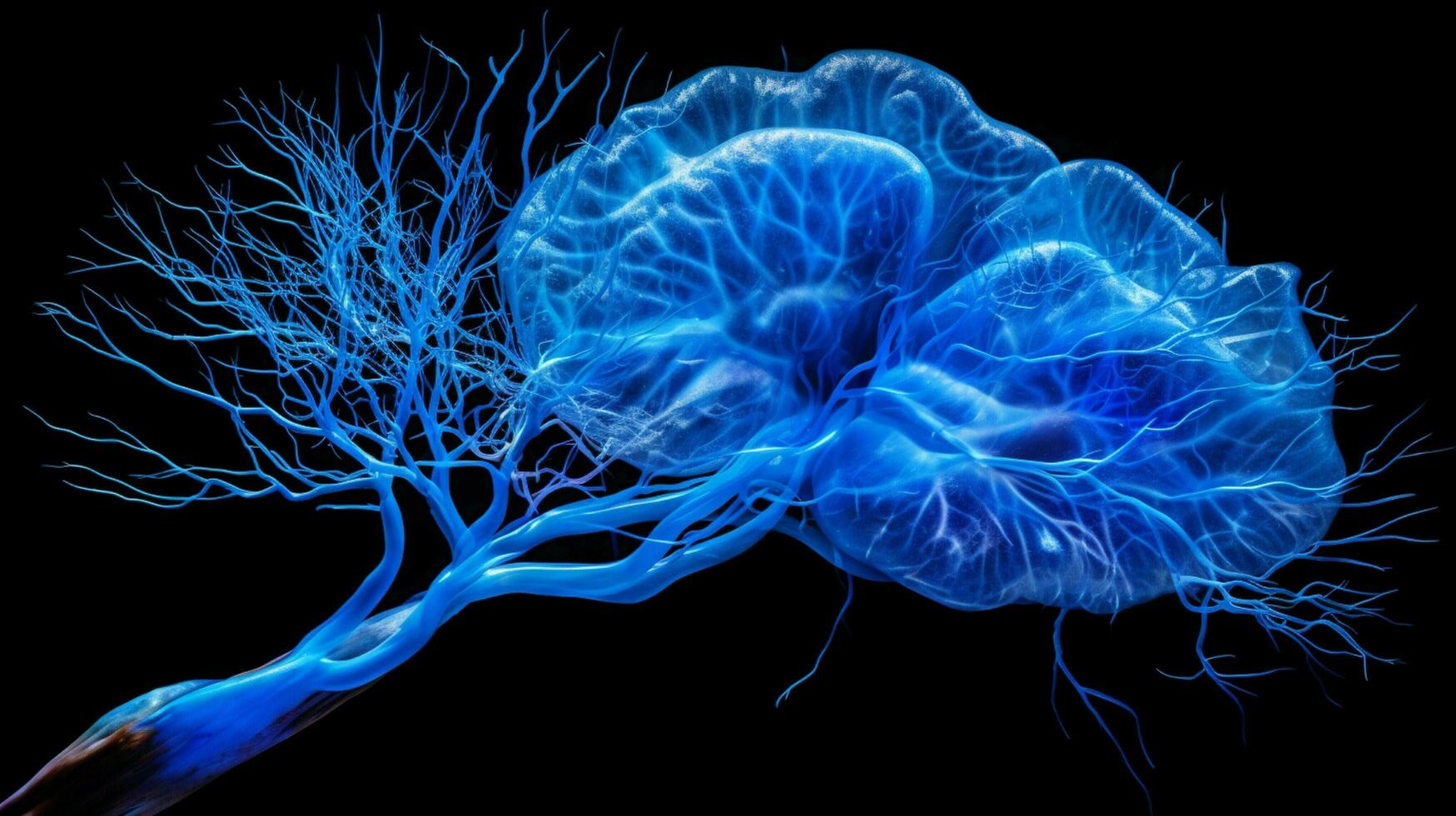 blue tumor reveals alzheimer disease in human brain photo