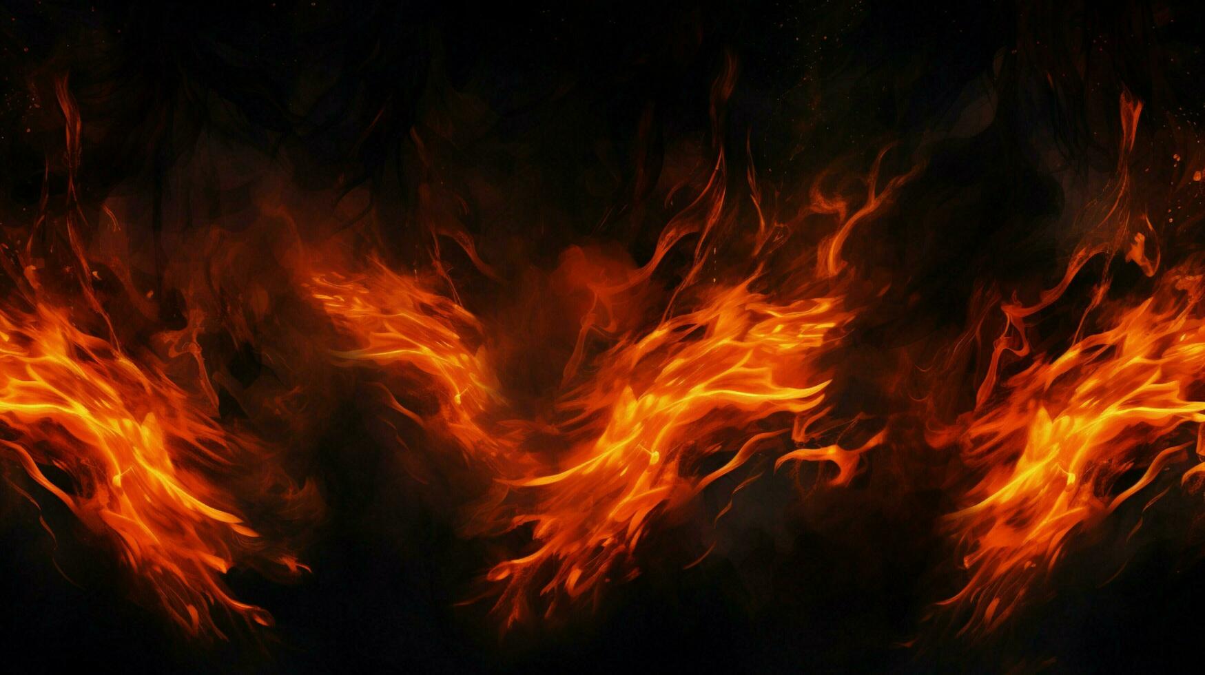 burning flame illuminates dark grungy backdrop pattern photo