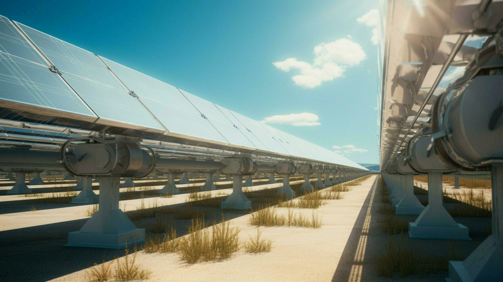 clean energy equipment in row generate electricity photo