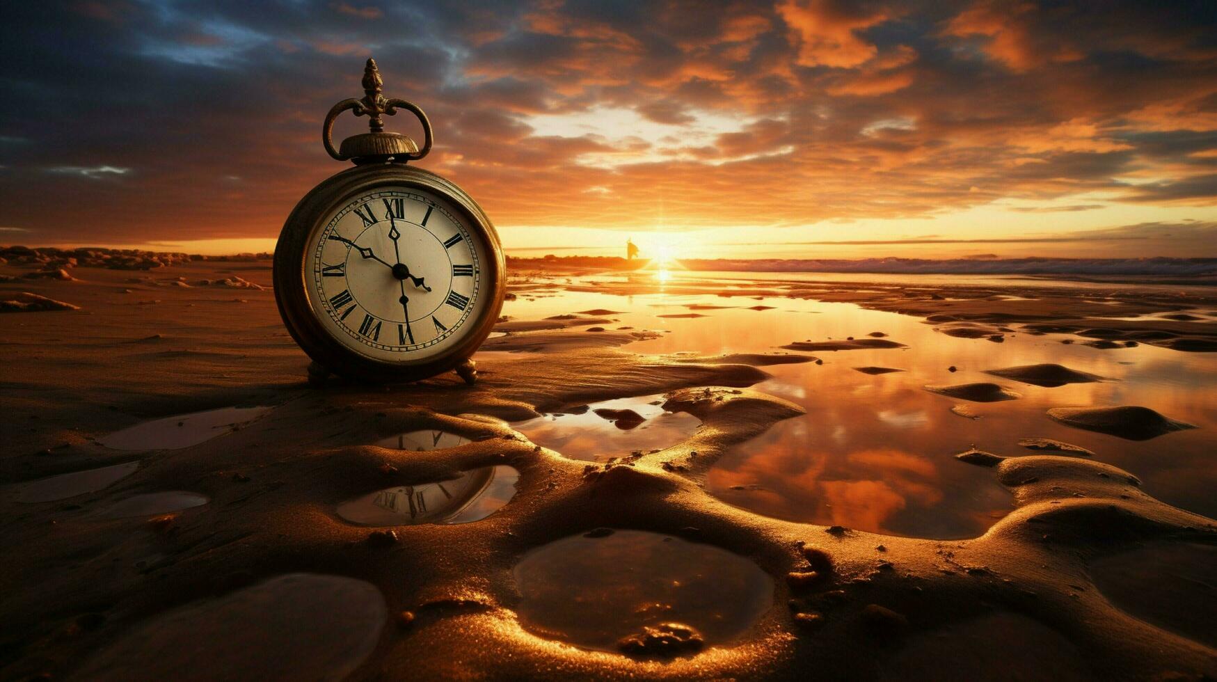 clock ticks sands slip sun sets success awaits photo