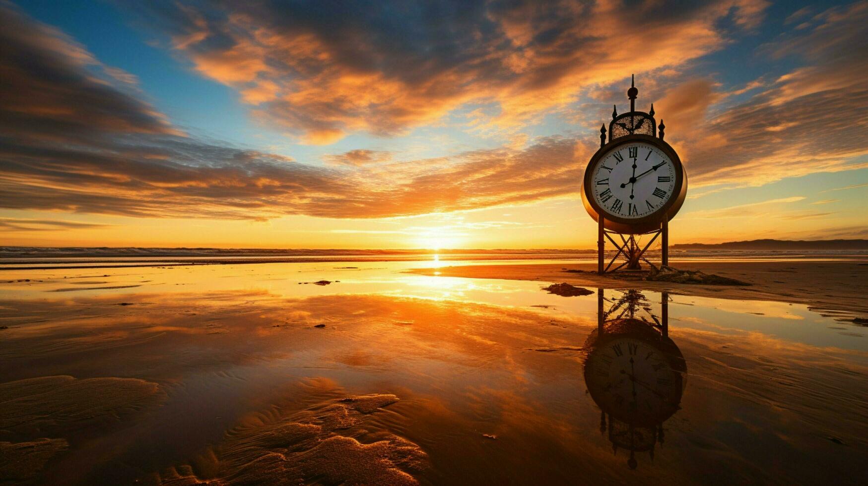 clock ticks sands slip sun sets success awaits photo