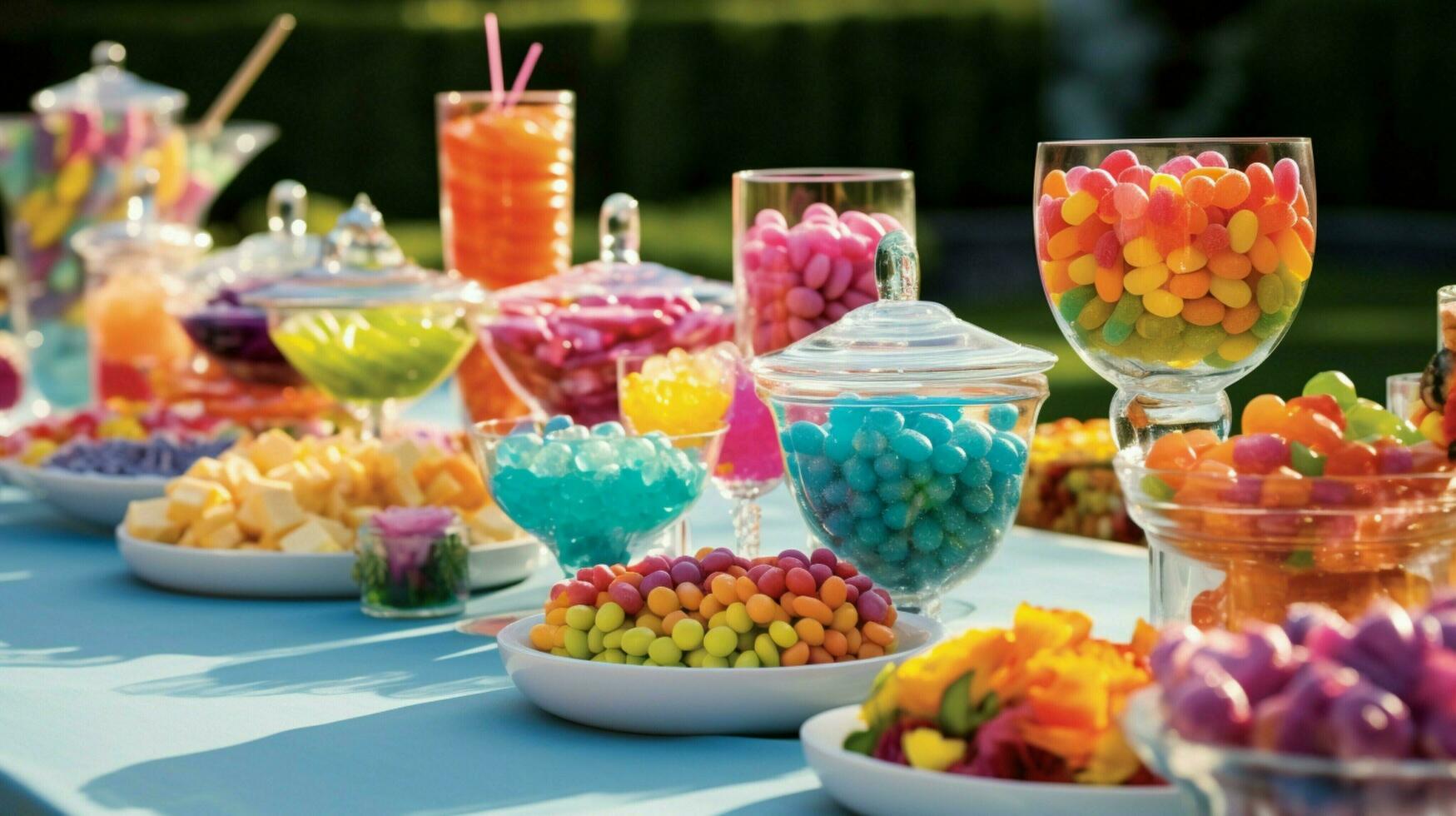 colorful candy dessert brings joy to a summer party celebrate photo