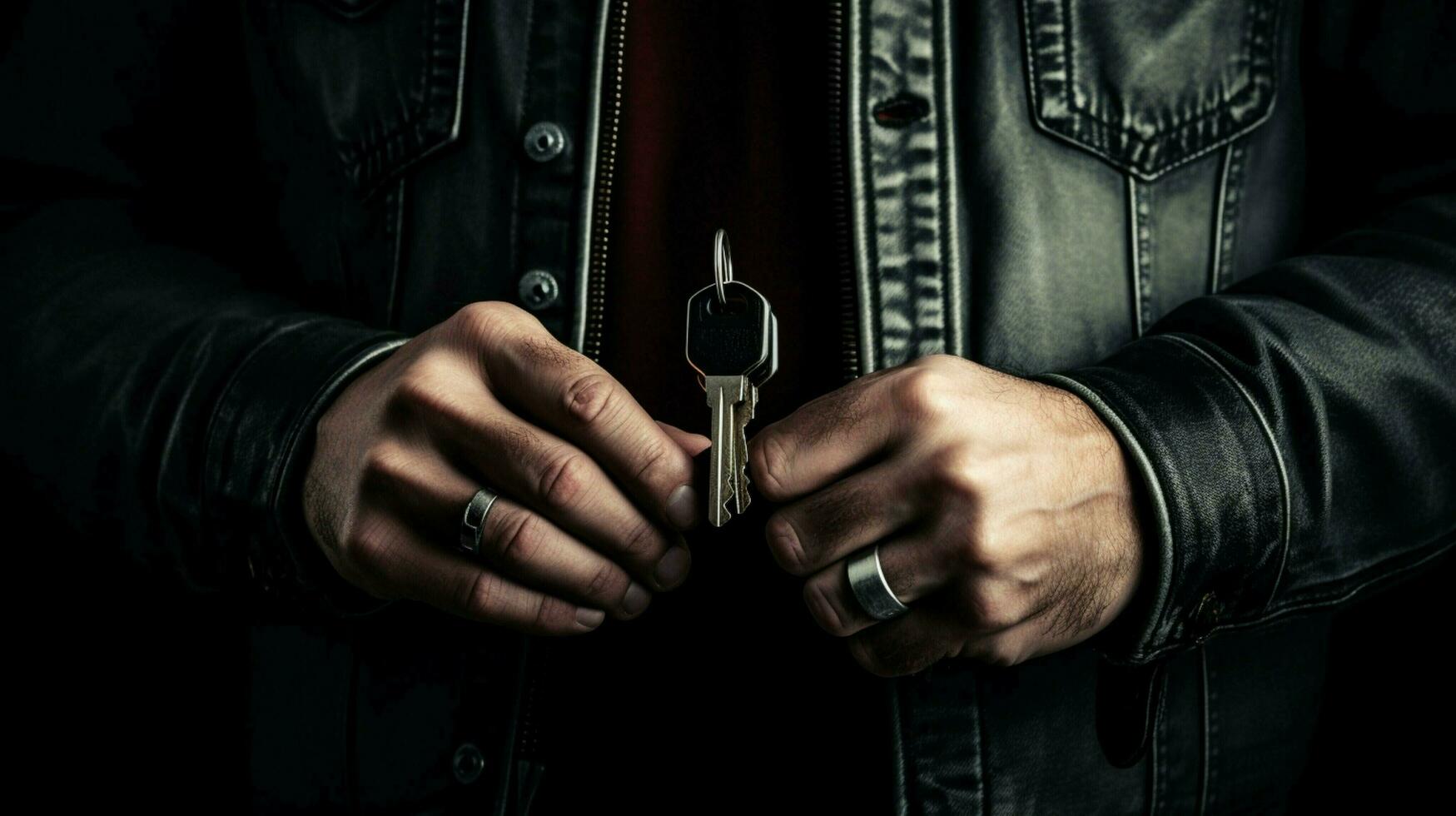 driver holding car key ready to drive photo