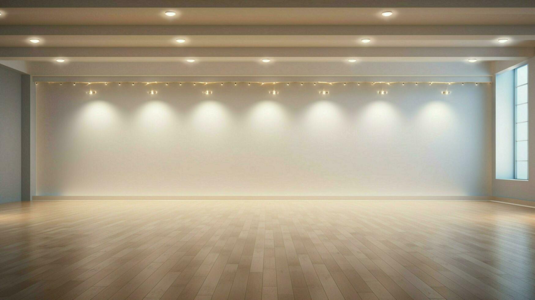 empty modern room with bright lighting equipment photo