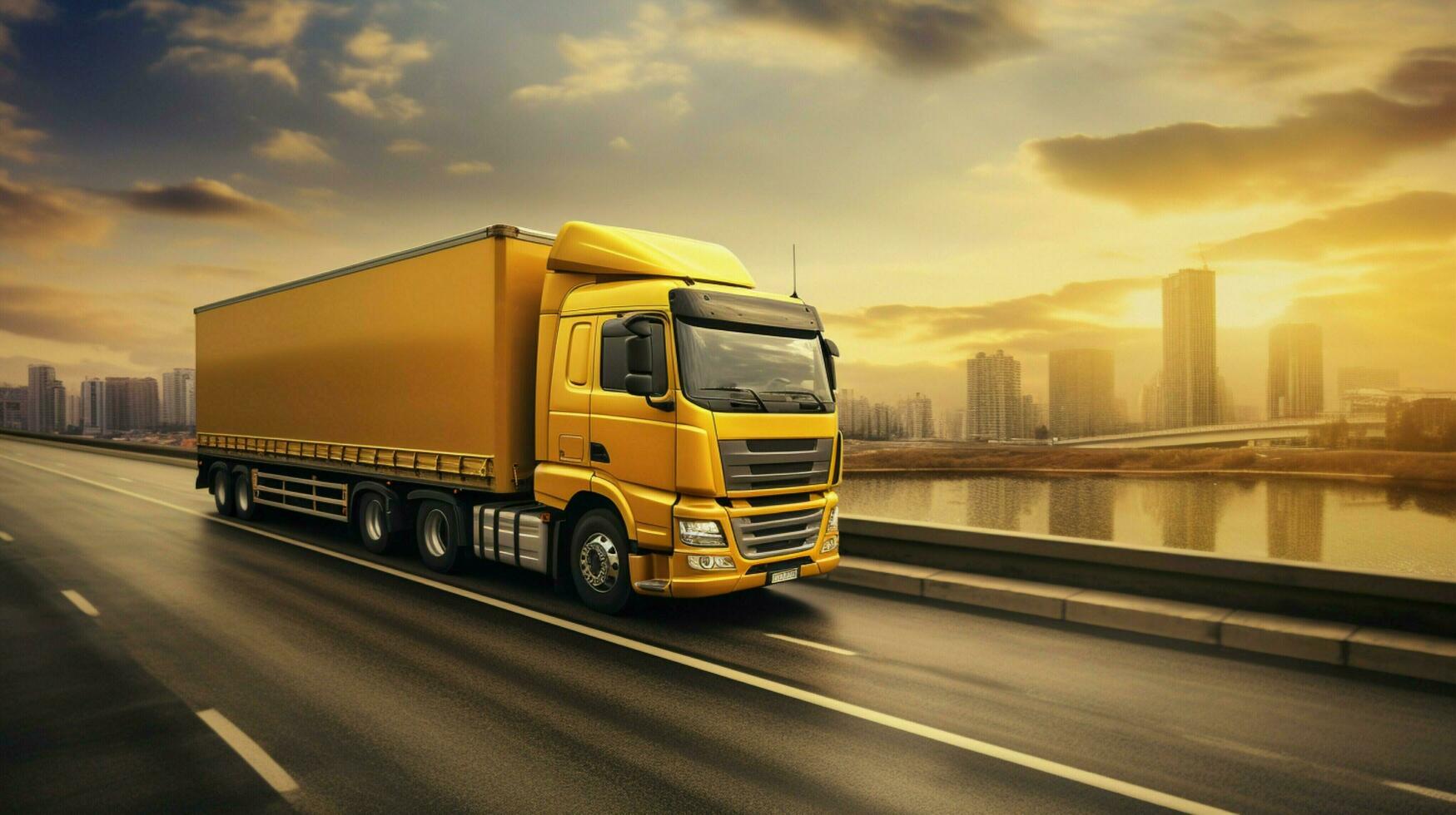freight transportation industry delivers cargo using truck photo