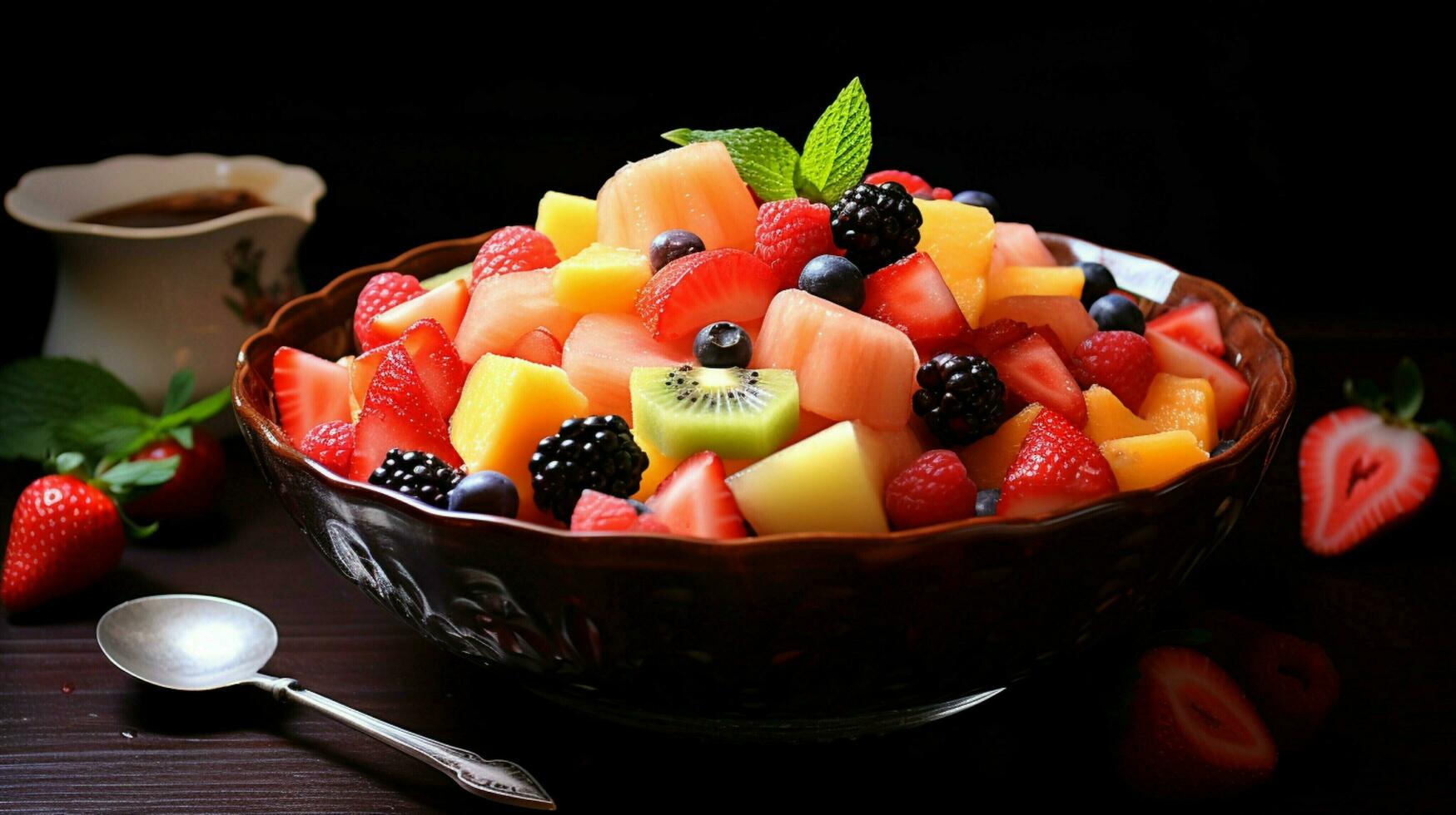 fresh fruit salad a healthy gourmet delight photo