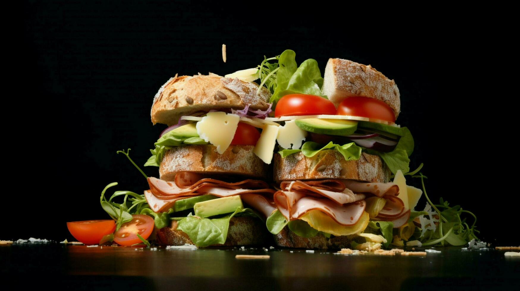 frescura y gastrónomo un pan hacer un sano cerca arriba arena foto