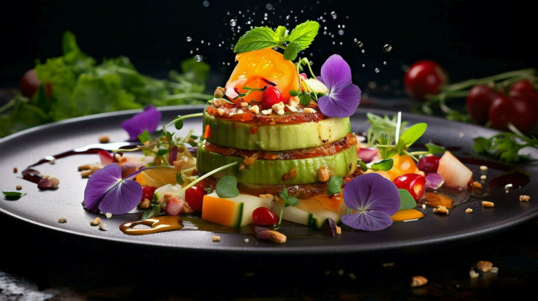 freshness and healthy eating in a gourmet vegetarian meal photo