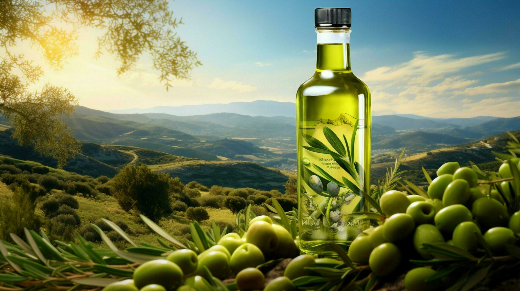 freshness in a bottle healthy organic extra virgin olive photo