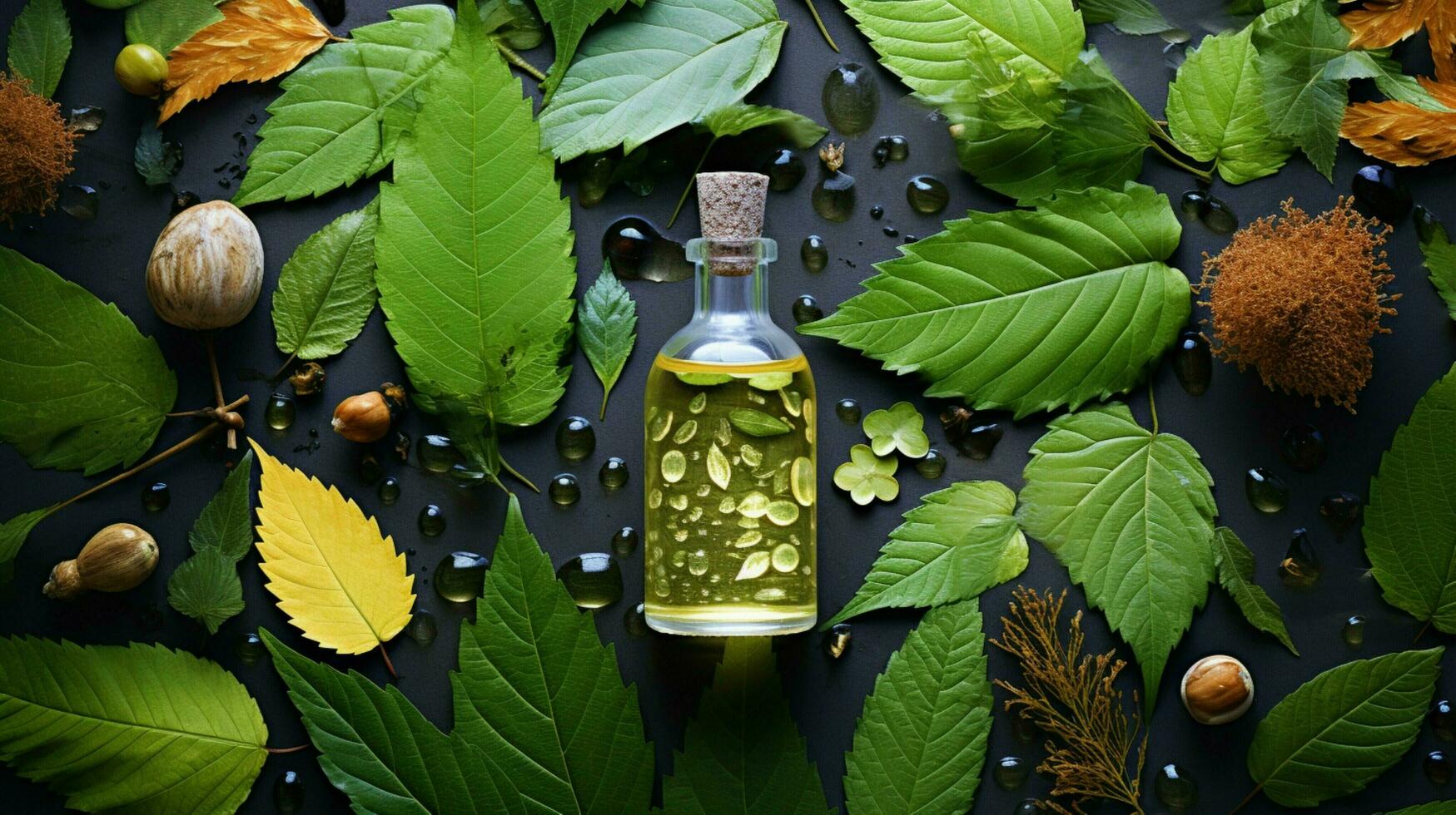 freshness of nature in a leaf aromatherapy with herbal me photo