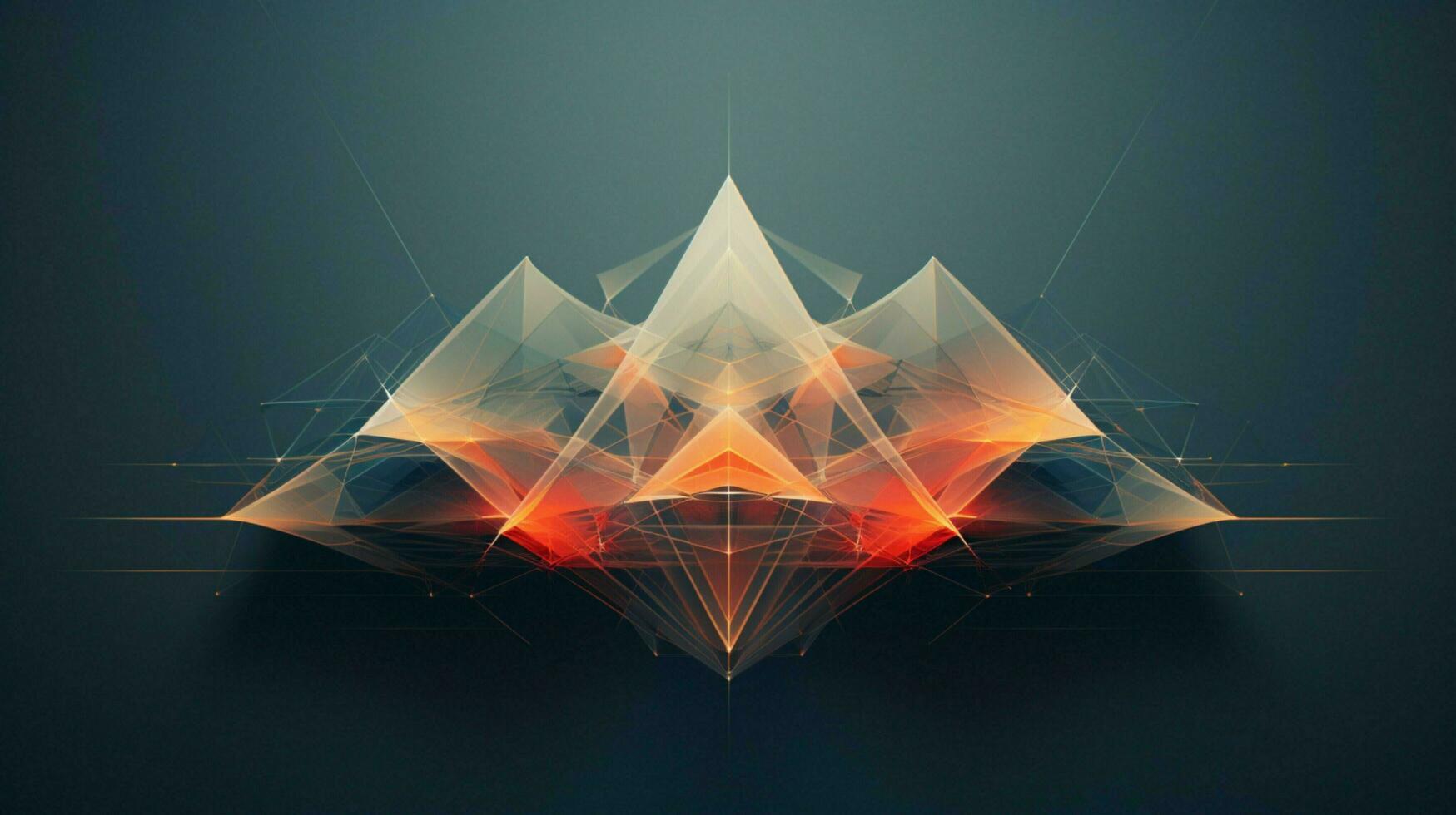 futuristic geometric shapes connect for modern abstract photo