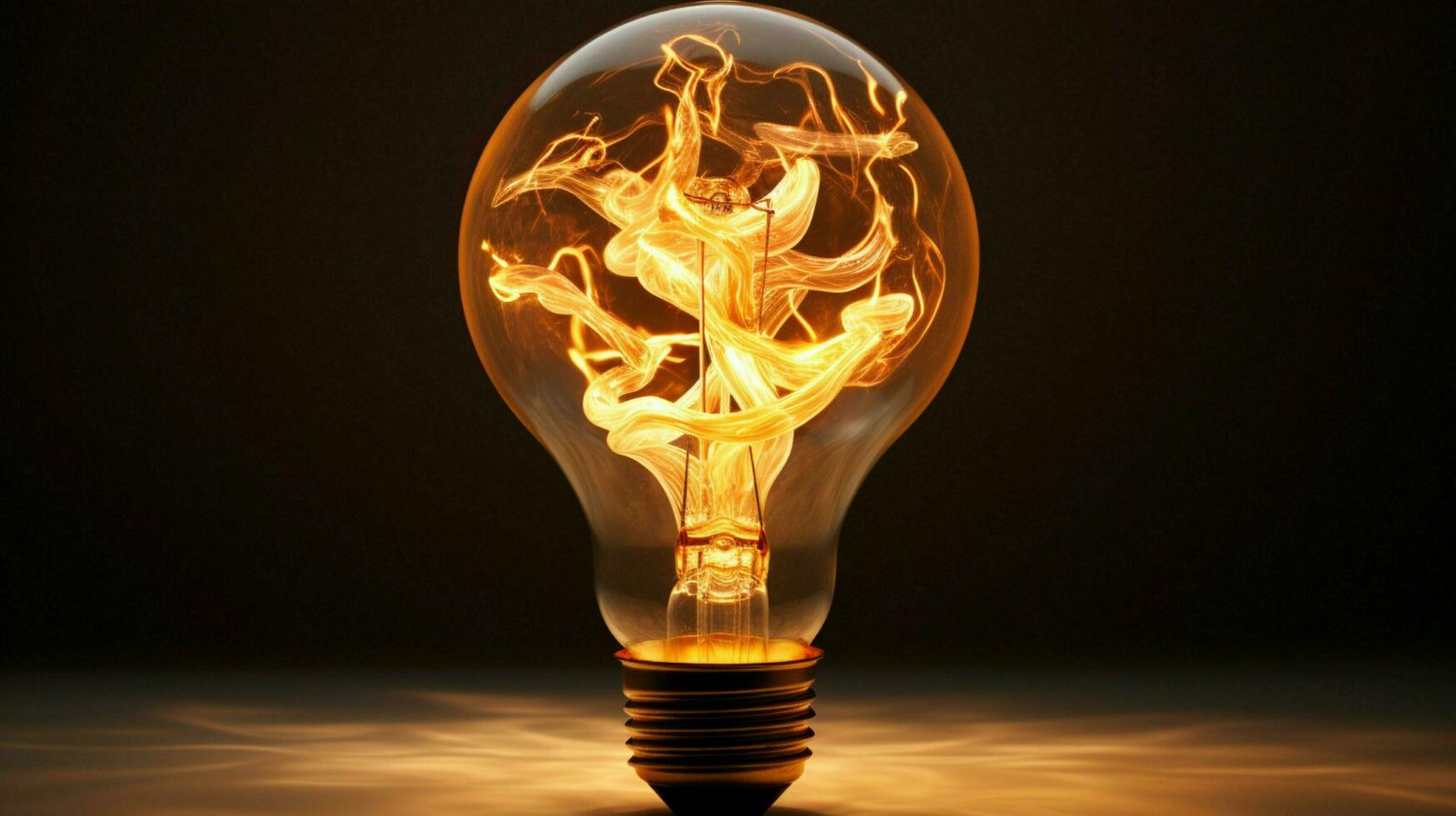 glowing electric light igniting filament inspiring creative photo