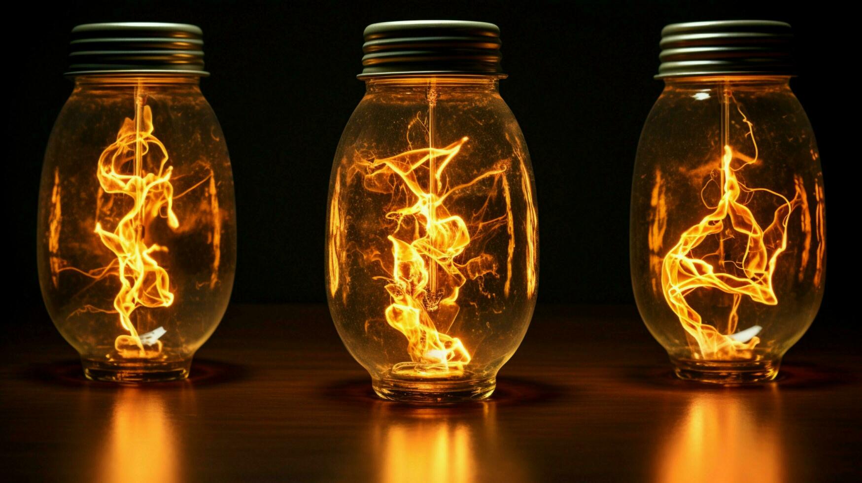 glowing tungsten filament ignites bright ideas photo