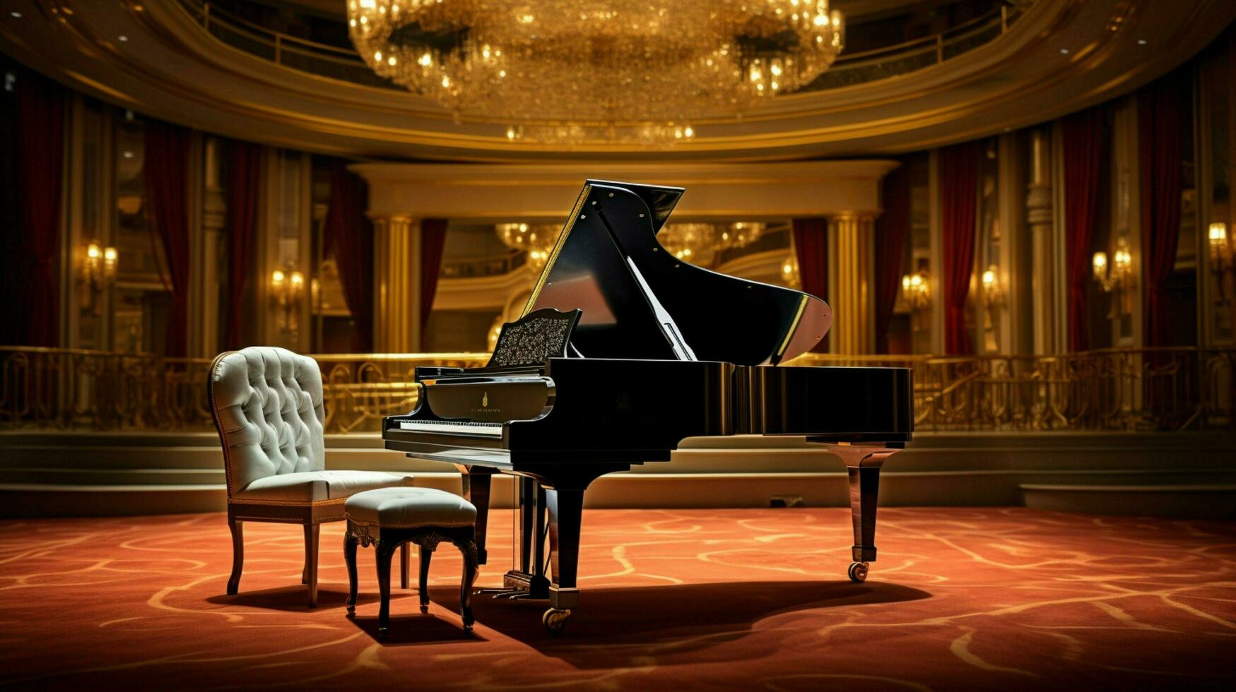 grand piano indoors of theater place photo