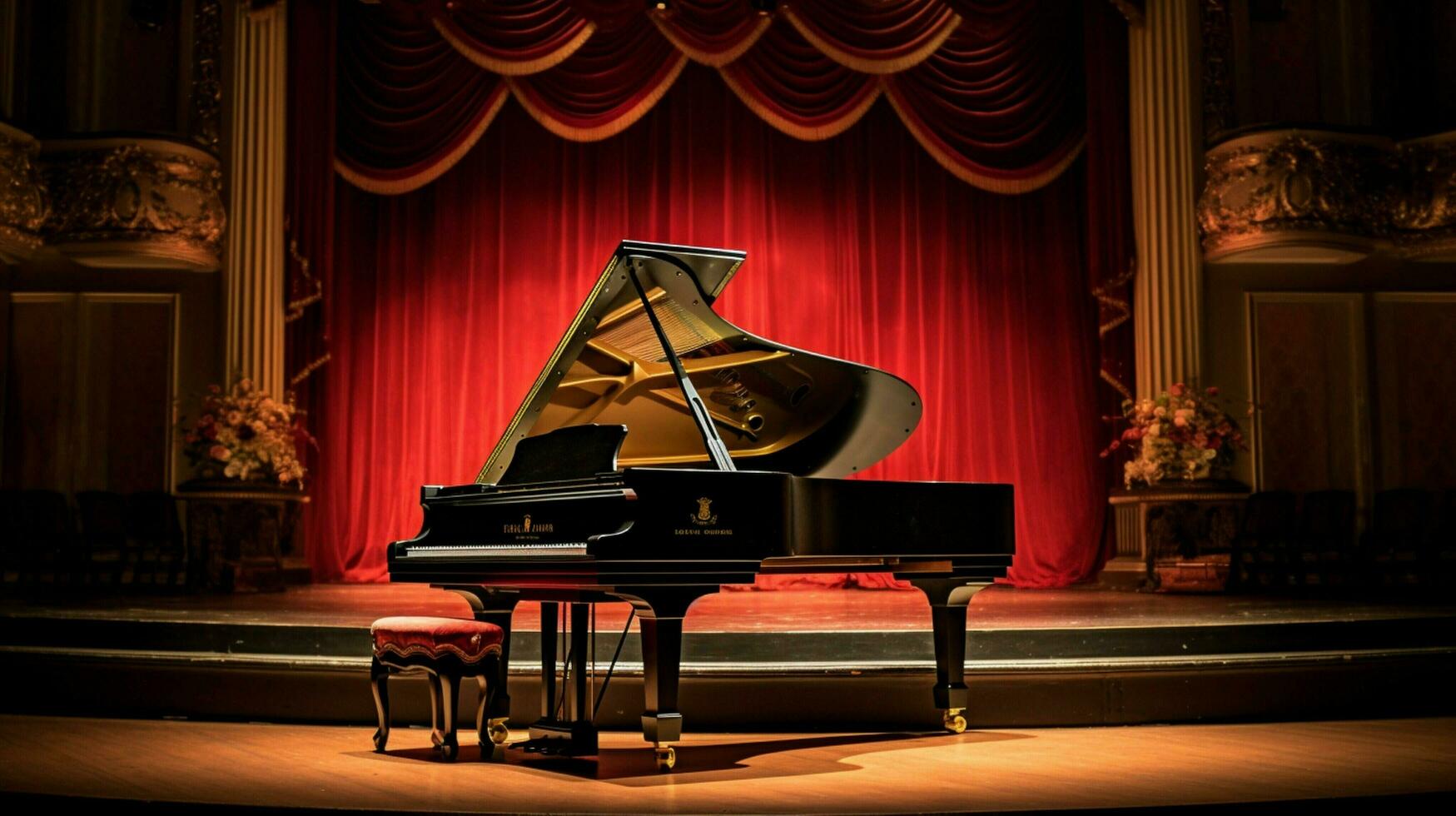 grand piano indoors of theater place photo