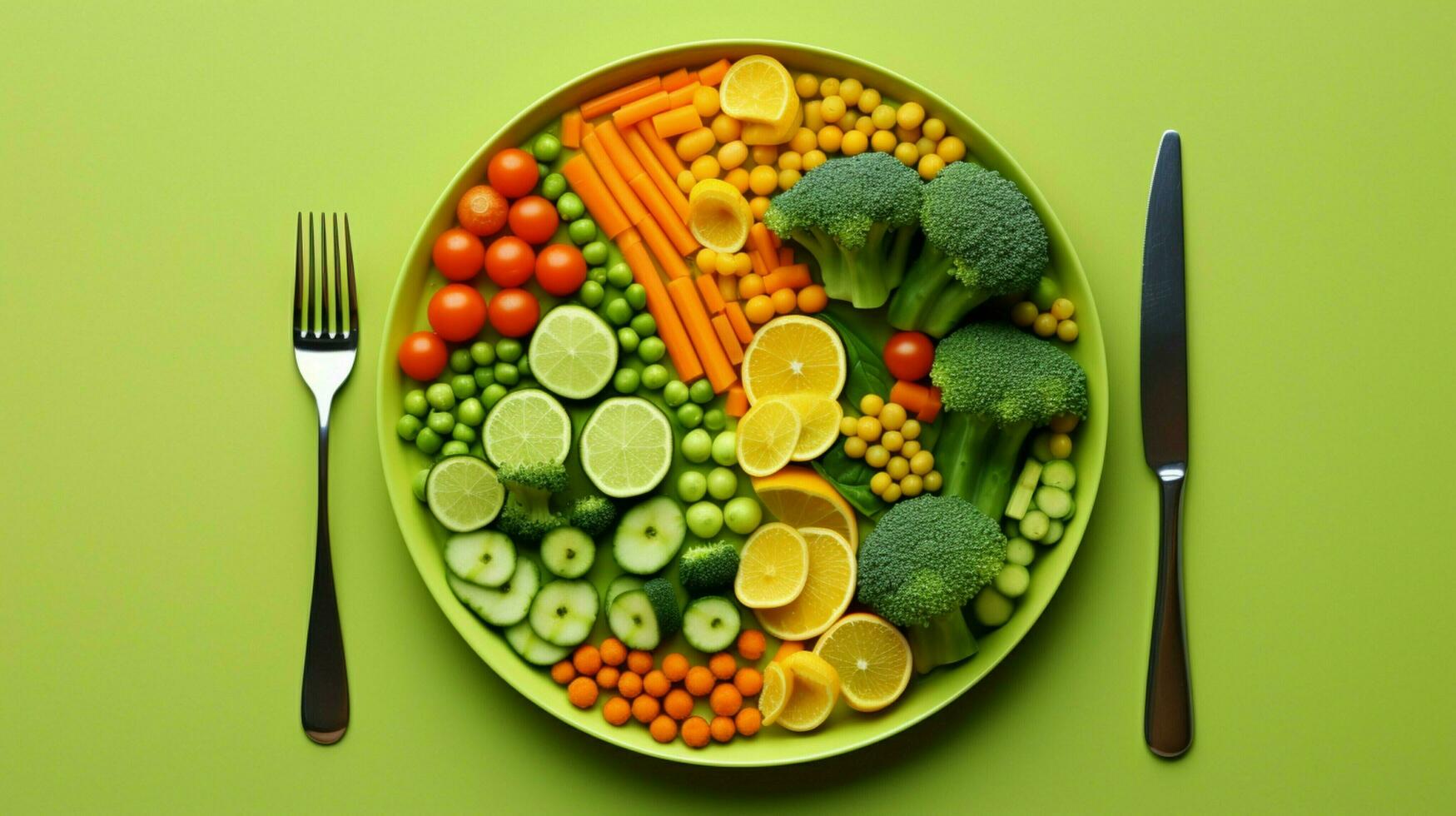 healthy eating fresh cooked vegetables on a plate photo