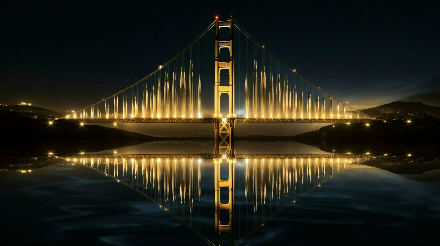 illuminated landmark reflects on water majestic man made photo