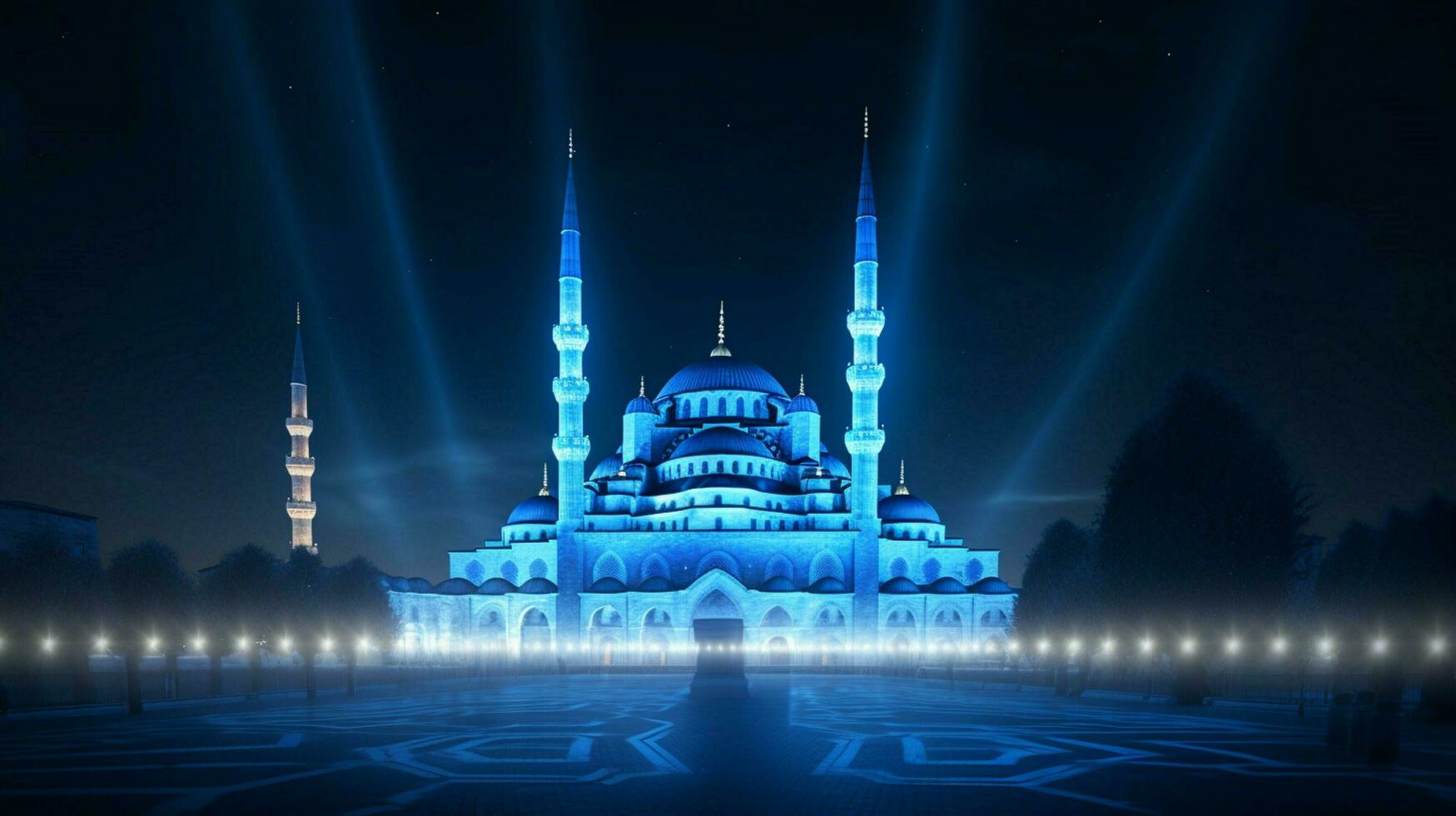 illuminated minaret symbolizes spirituality in famous photo