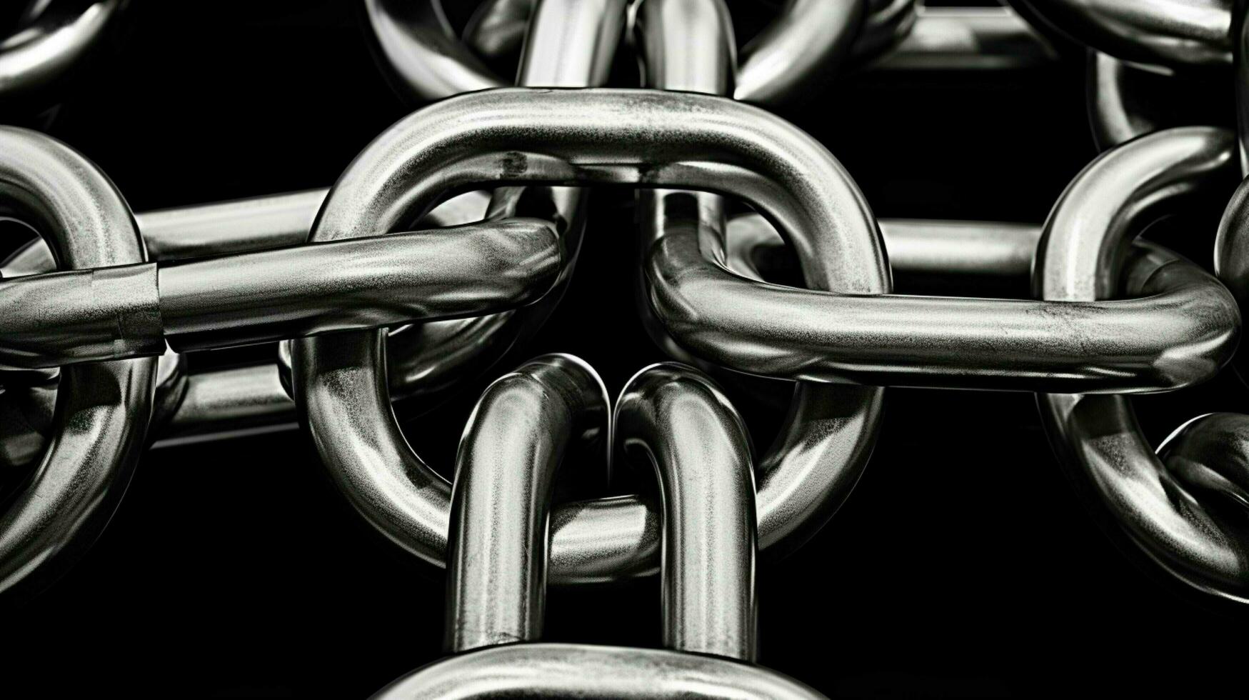 interlocked steel chain links a symbol of strength photo