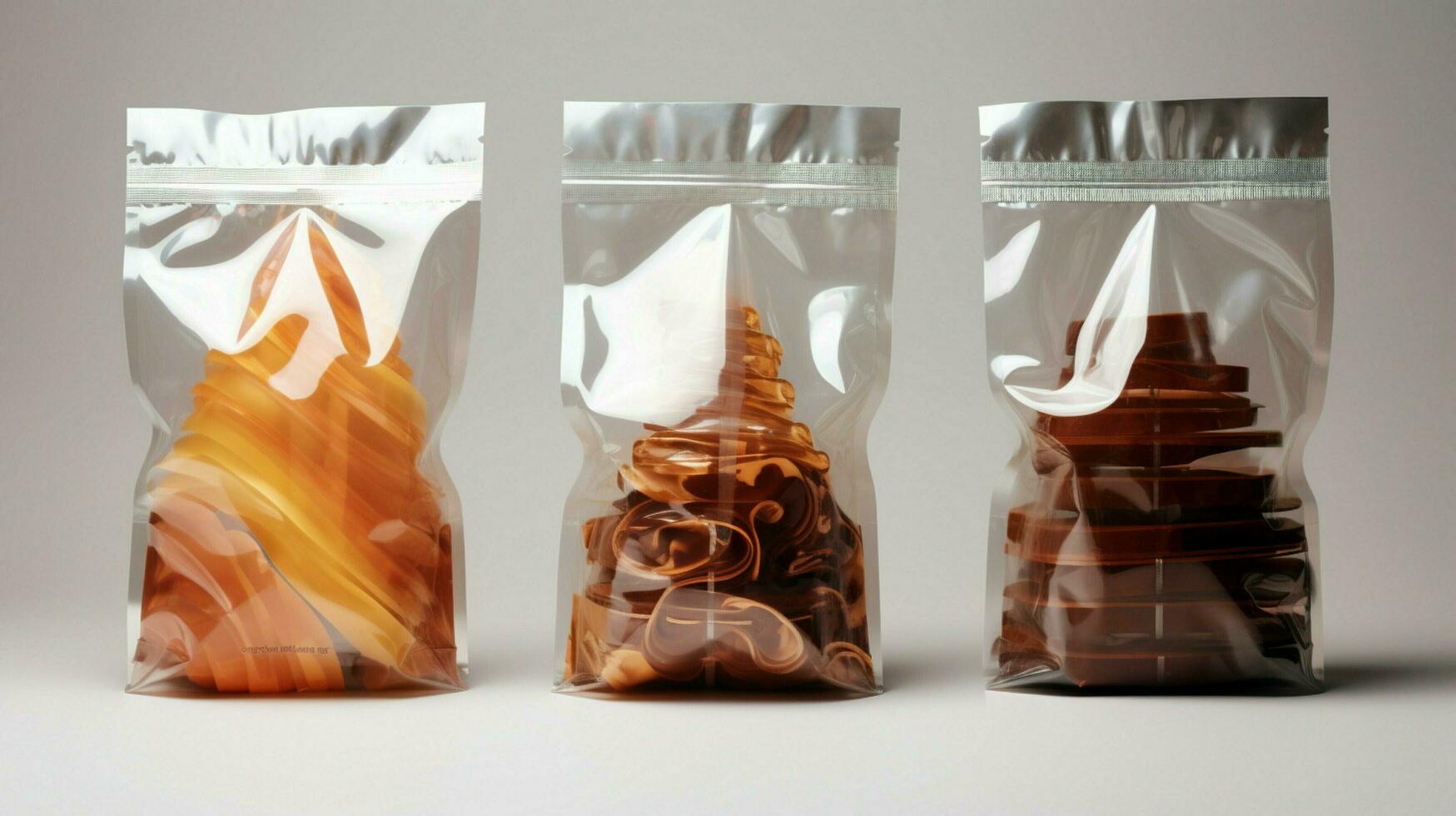 isolated bag packaging clean shiny and transparent photo