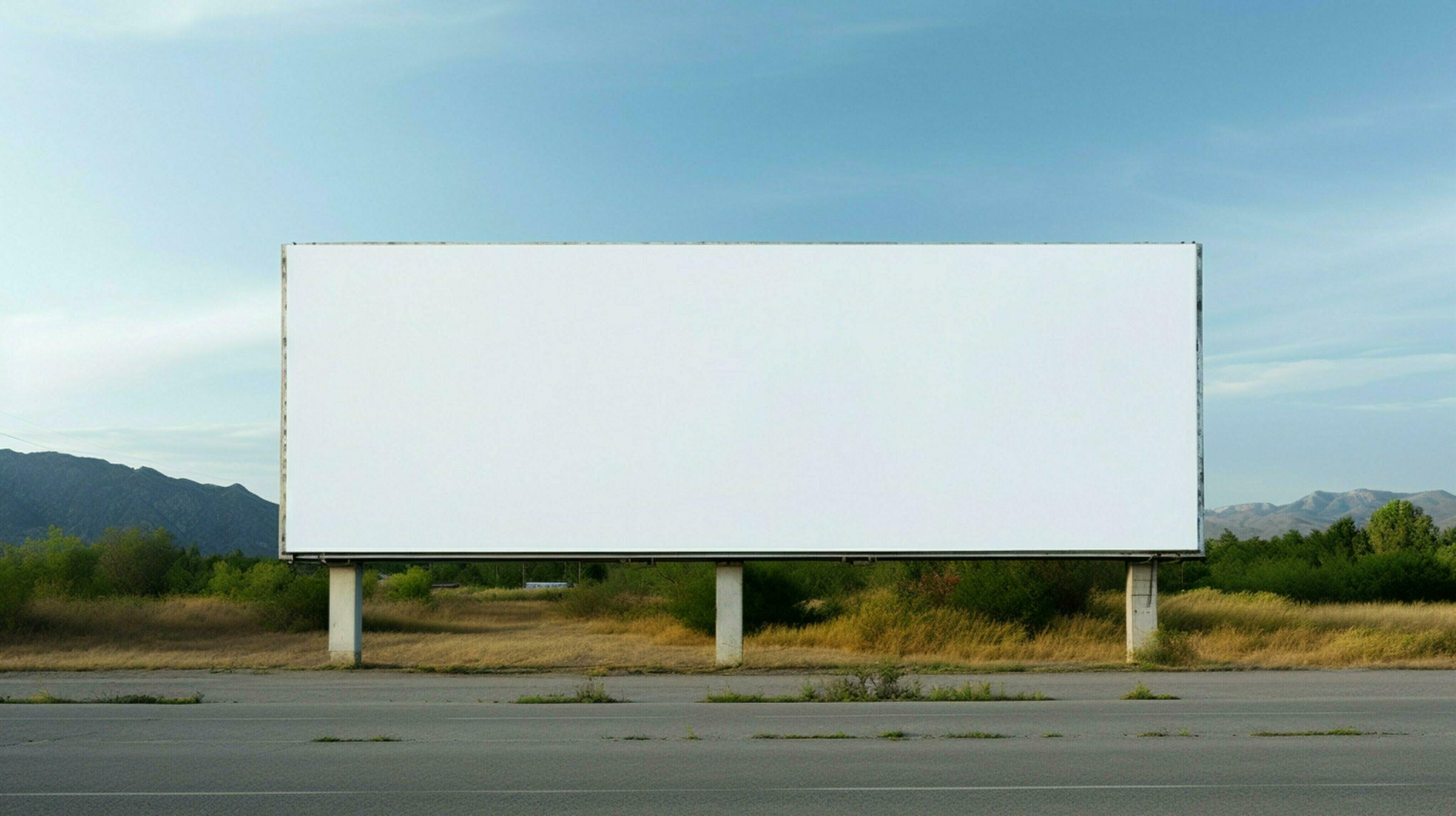 large roadside billboard frame with empty copy space 32942334 Stock