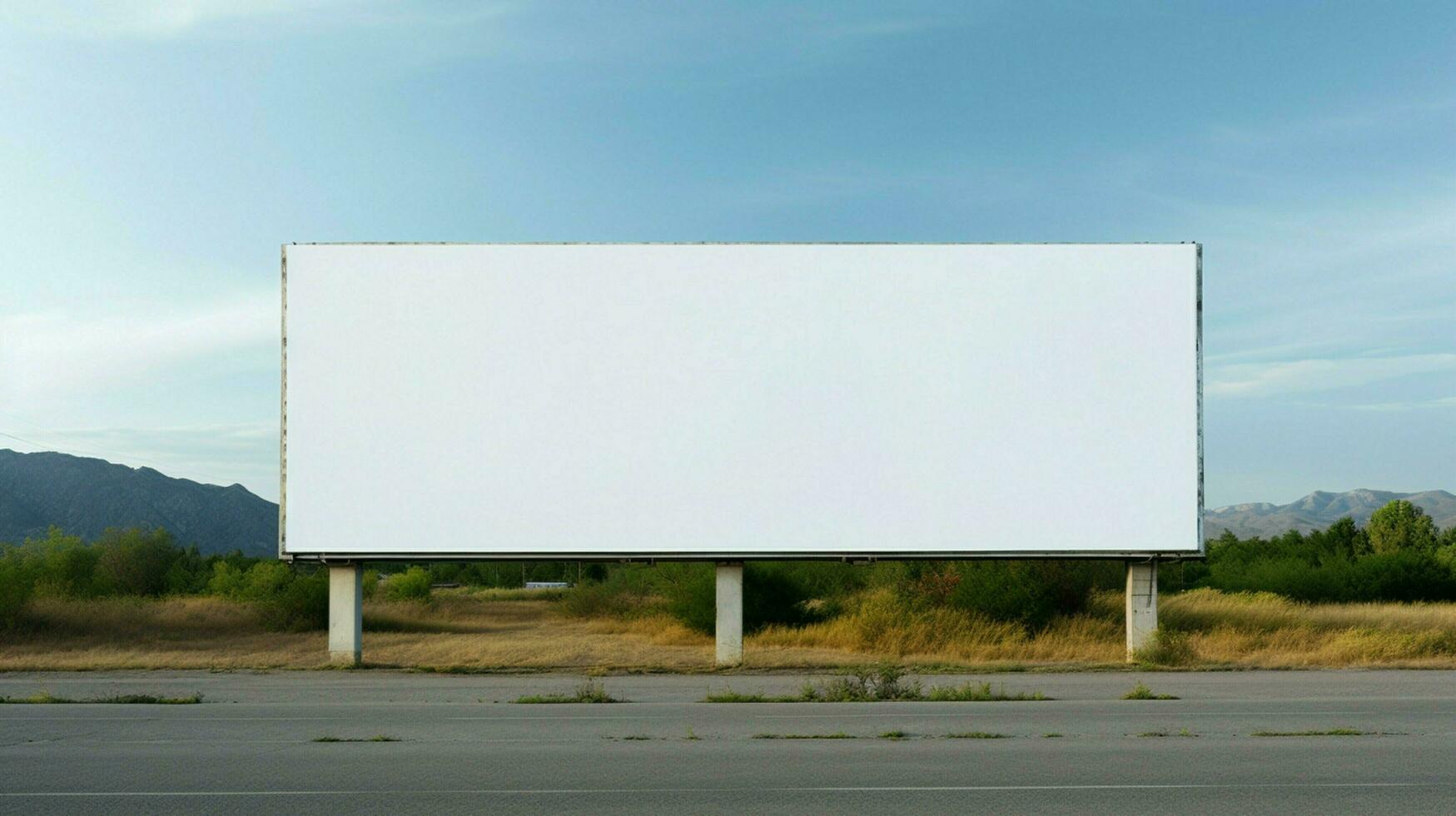 large roadside billboard frame with empty copy space photo