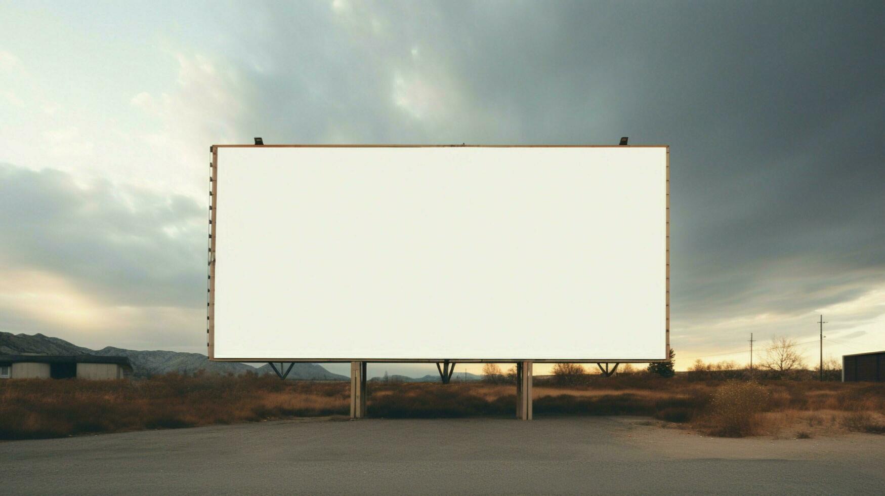 large roadside billboard frame with empty copy space photo