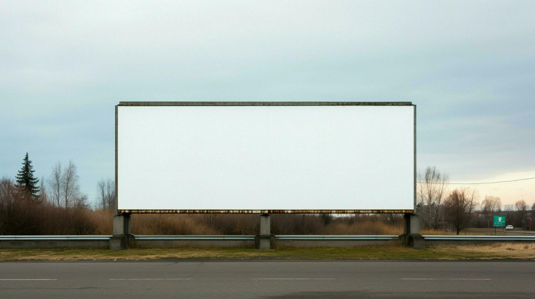 large roadside billboard frame with empty copy space photo