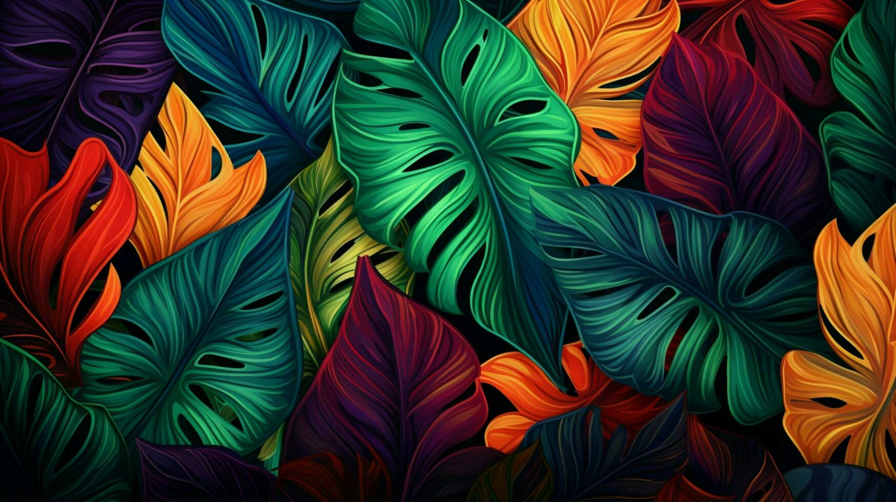 leaf patterned nature illustration abstract plant design photo