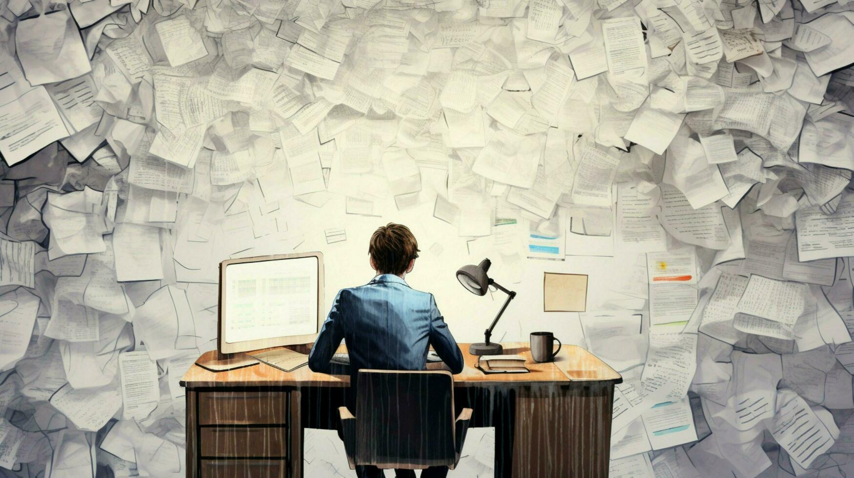 learning ideas on paper in business office photo