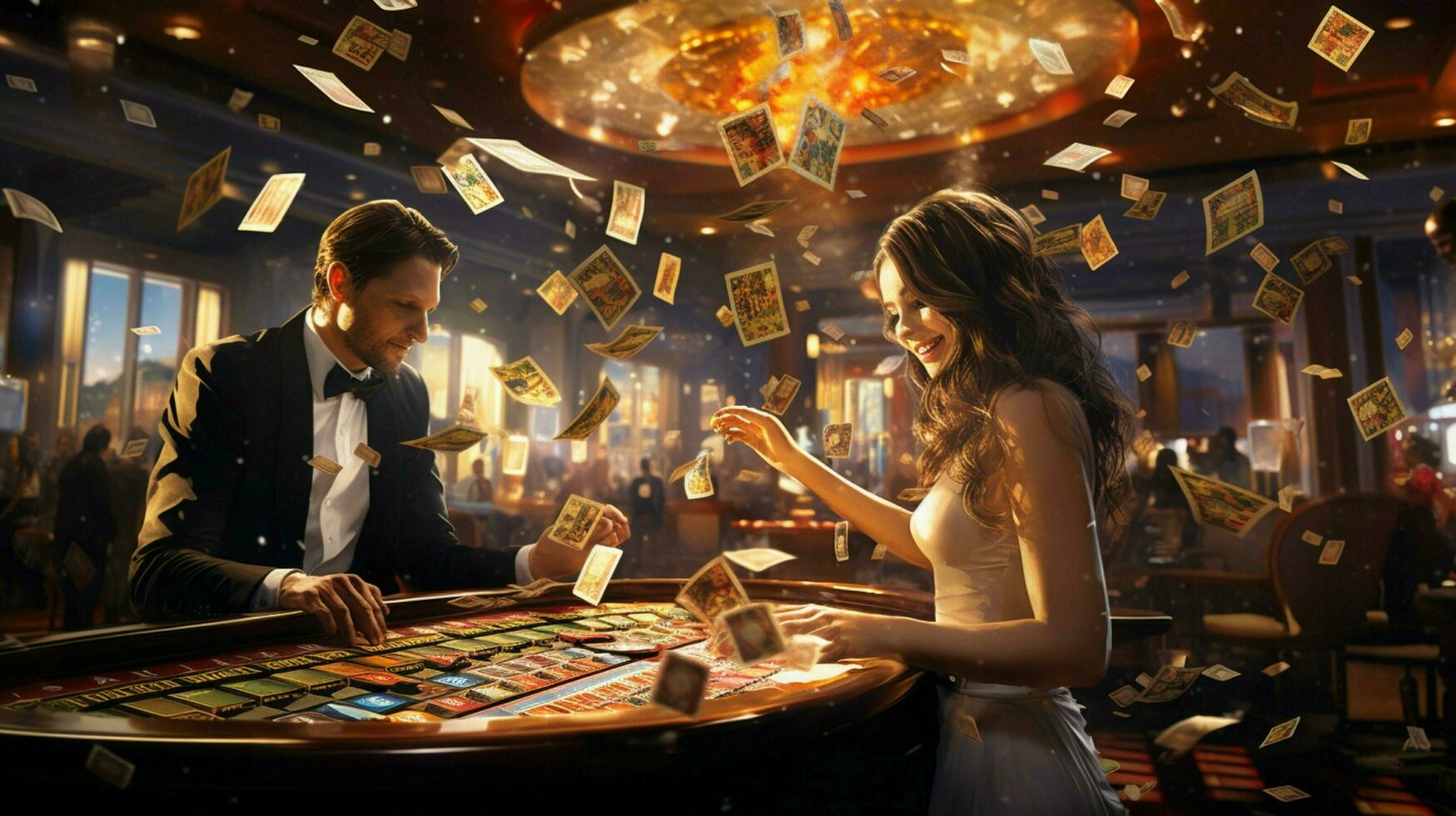 luck and wealth make for a successful night at the casino photo