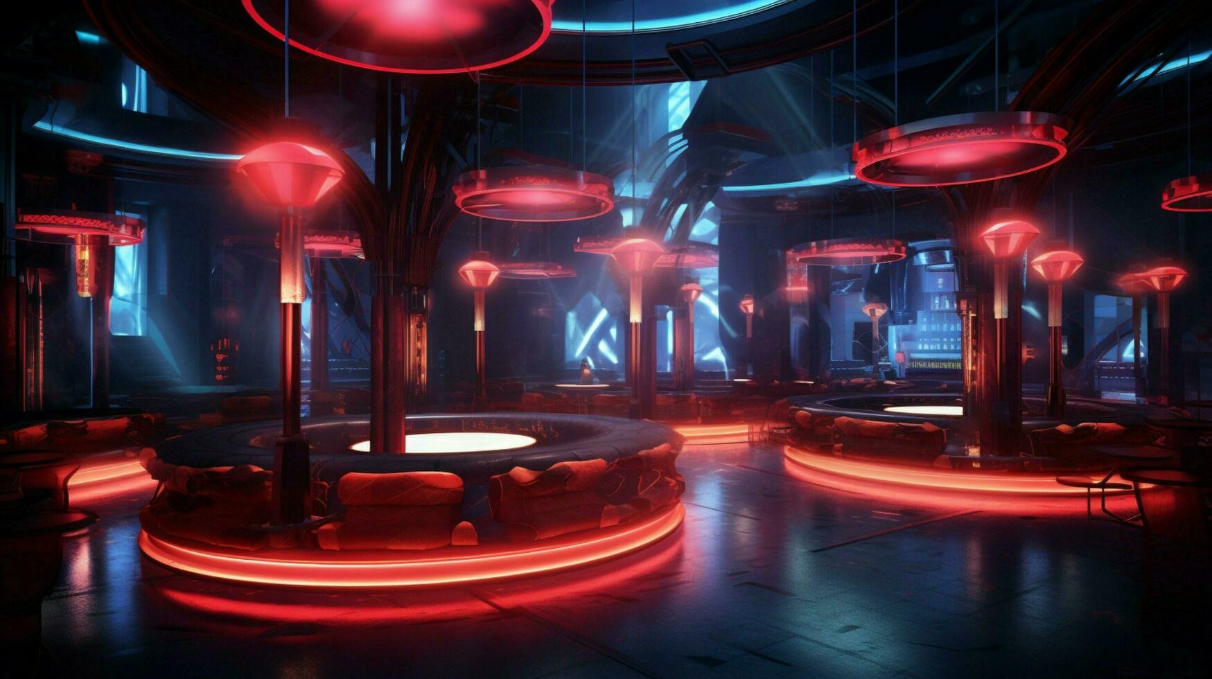 luxury nightclub illuminated by modern lighting equipment photo