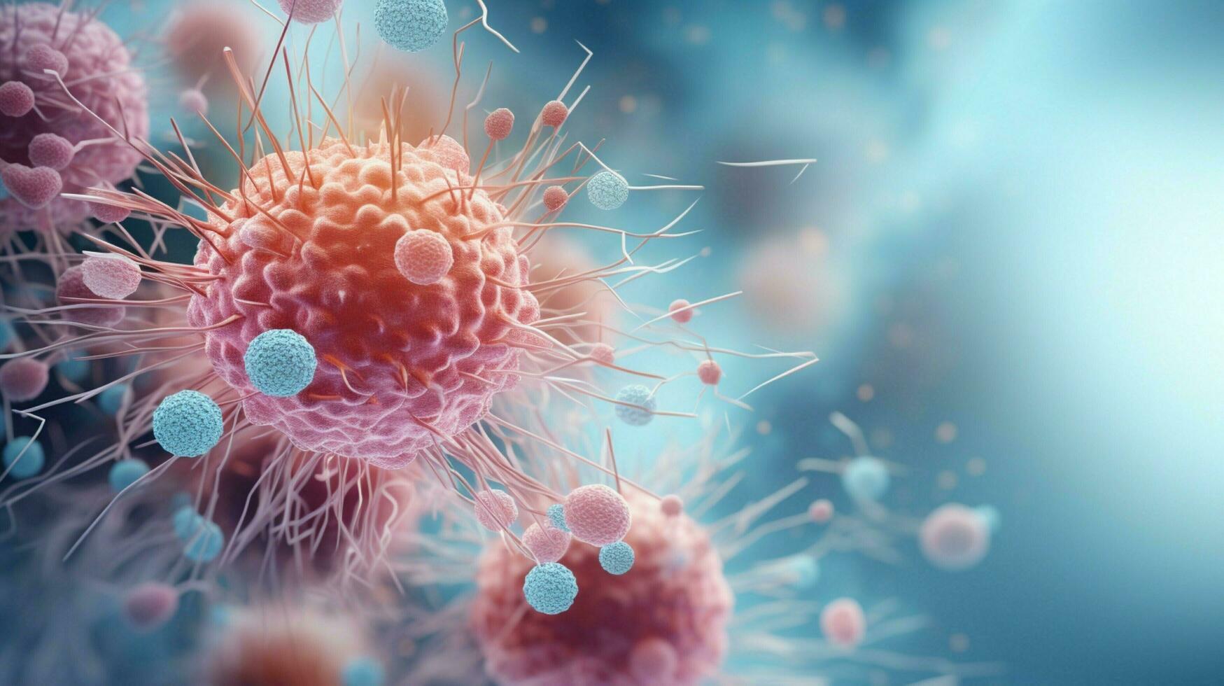 magnified cancer cells highlight genetic mutations photo