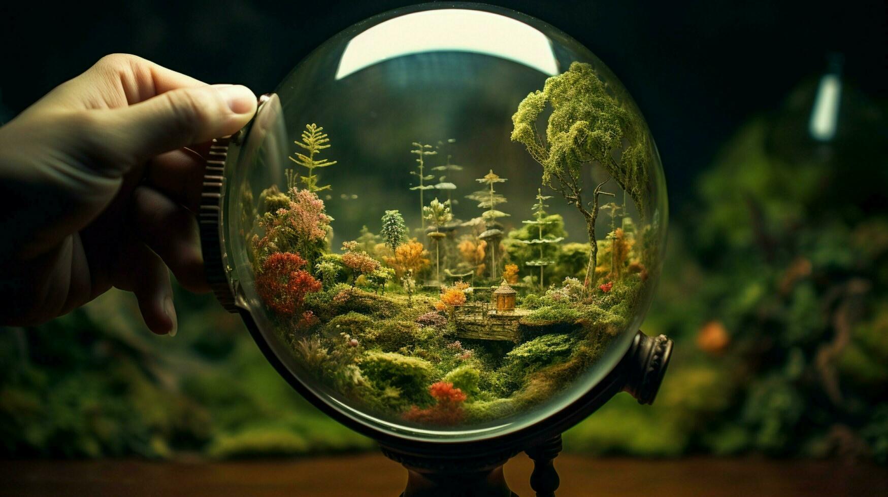 magnify nature beauty with hand held telescope photo