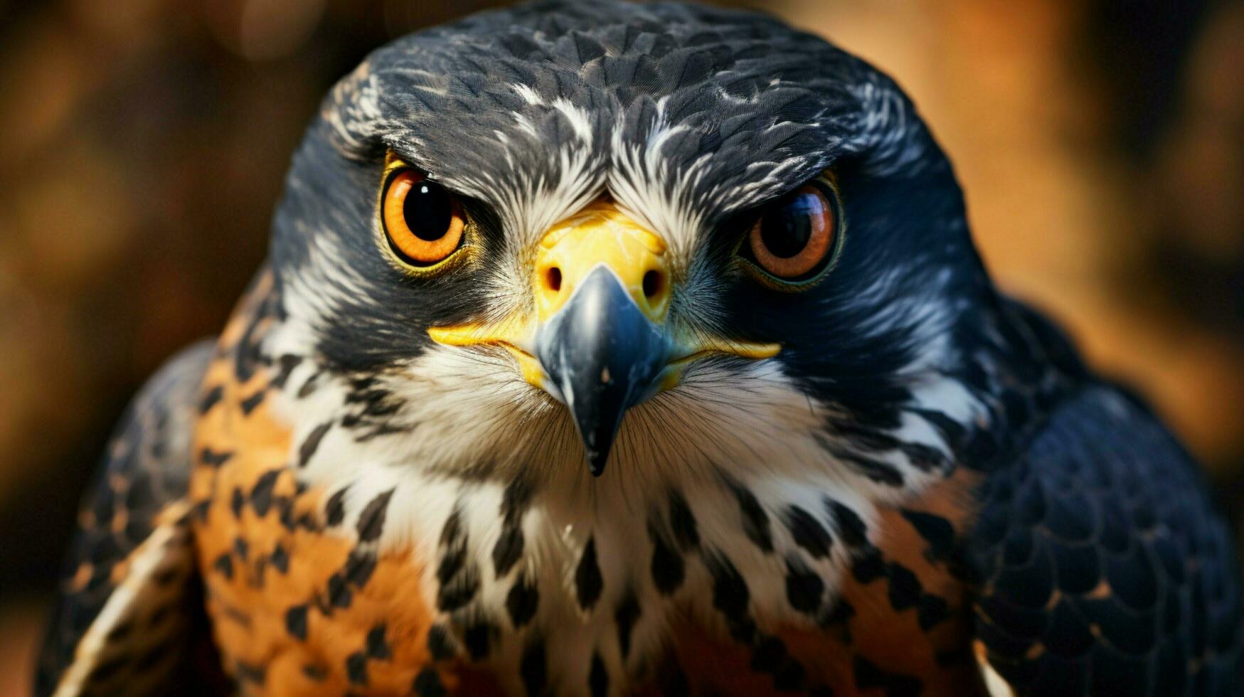 majestic falcon staring with sharp talons in focus photo