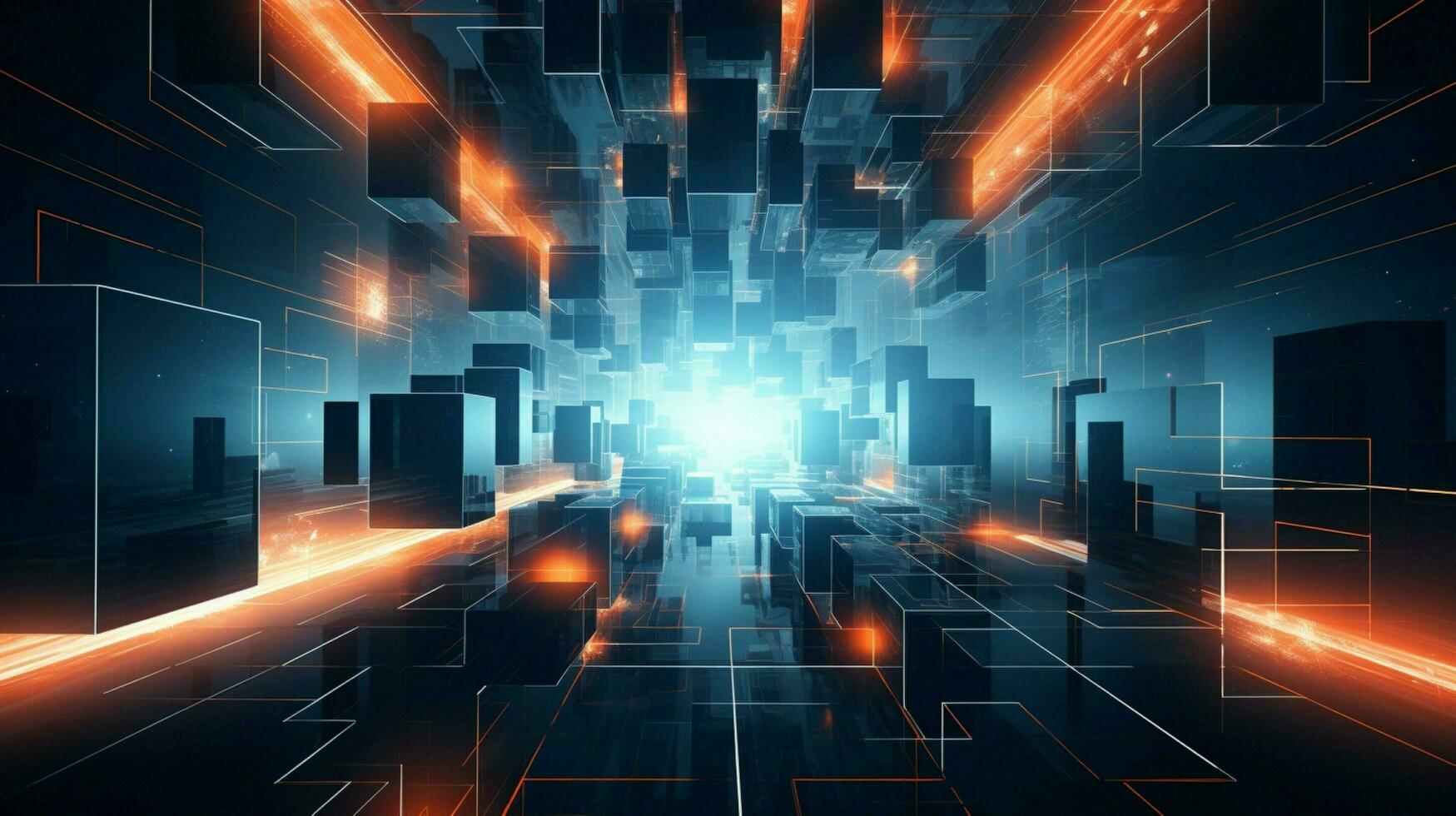 modern computer graphics illuminate futuristic abstract photo