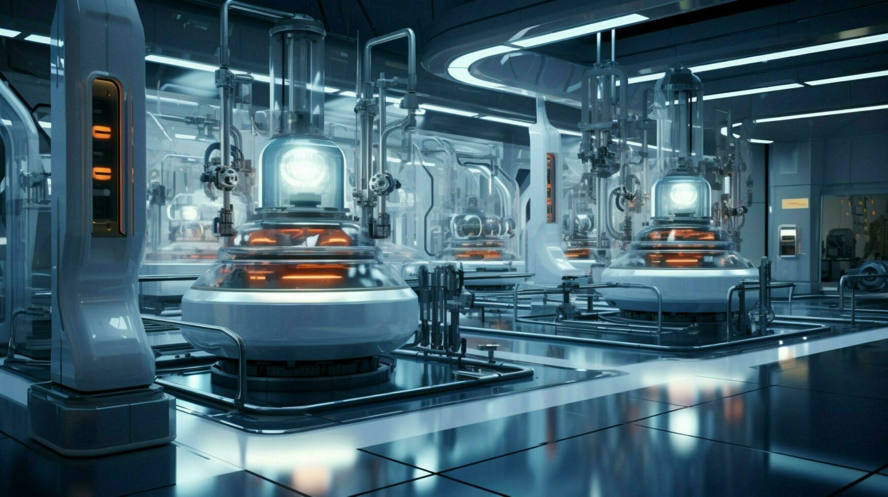 modern machinery in a futuristic laboratory setting photo