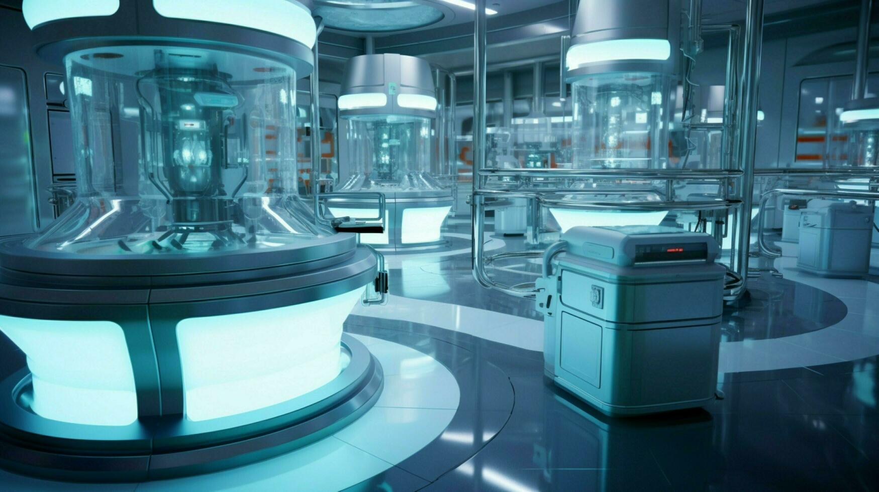 modern machinery in a futuristic laboratory setting photo